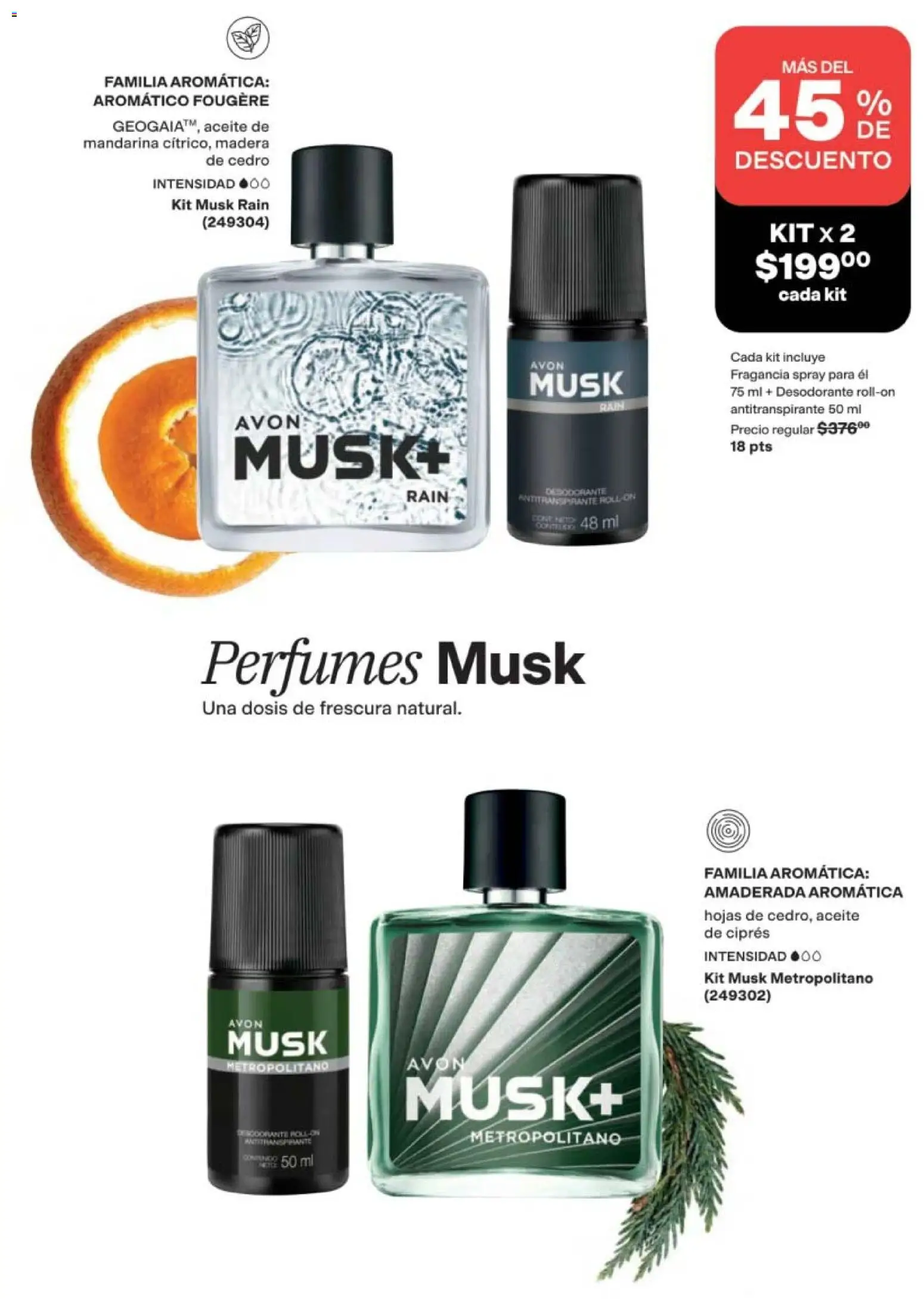 Nuevas ofertas de AVON válidas en toda la República Mexicana desde el 24.04.2026. ¡Encuentra las mejores ofertas en AVON campaña 7 2026! | Página: 91 | Productos: Desodorante, Antitranspirante, Aceite, Fragancia