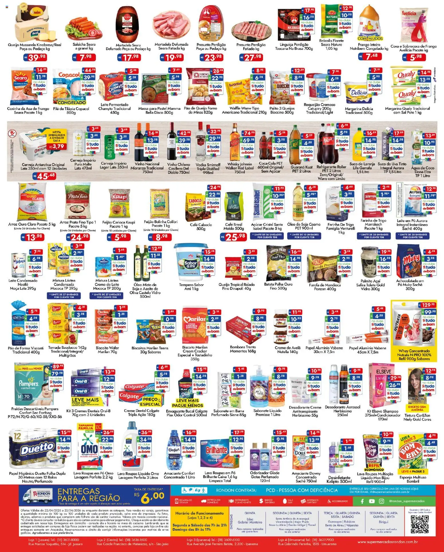 Supermercados Rondon Folheto - válido de 22.04.2026 | Página: 2 | Produtos: Forno, Caixa, Presunto, Disco