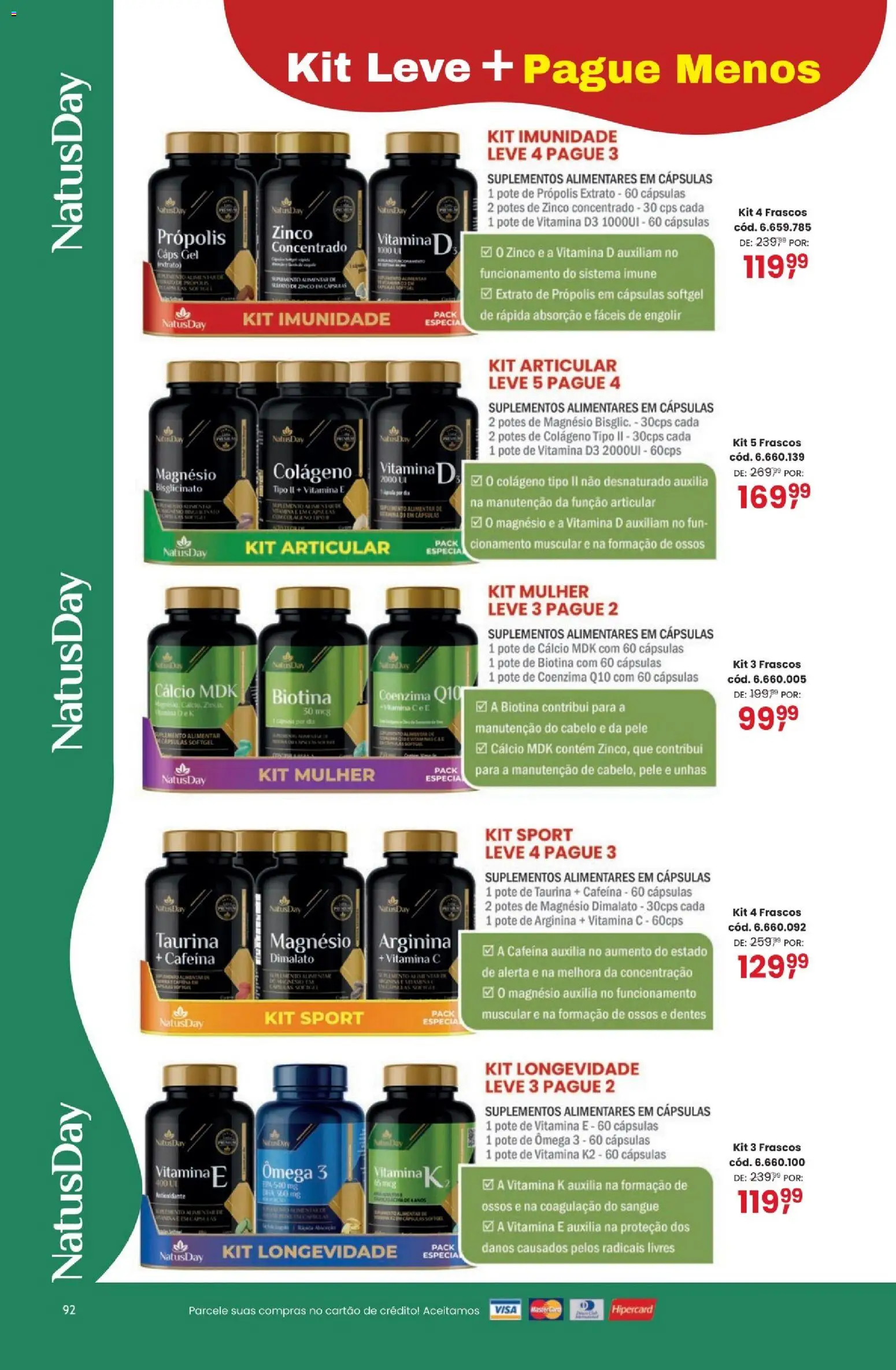 Quatro Estações Folheto - válido de 03.03.2026 | Página: 92 | Produtos: Ômega 3, Coenzima, Vitamina d, Potes