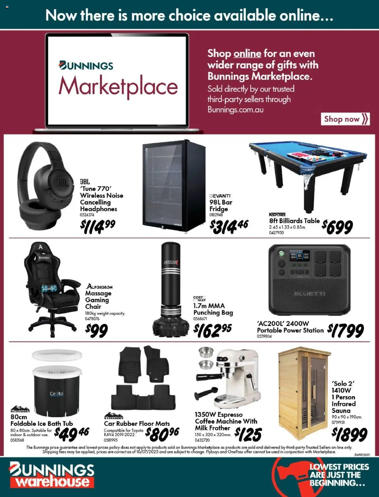 Bunnings Warehouse catalogue - valid from 13.08.2025 | Page: 13 | Products: Chair, Headphones, Portable, Weight
