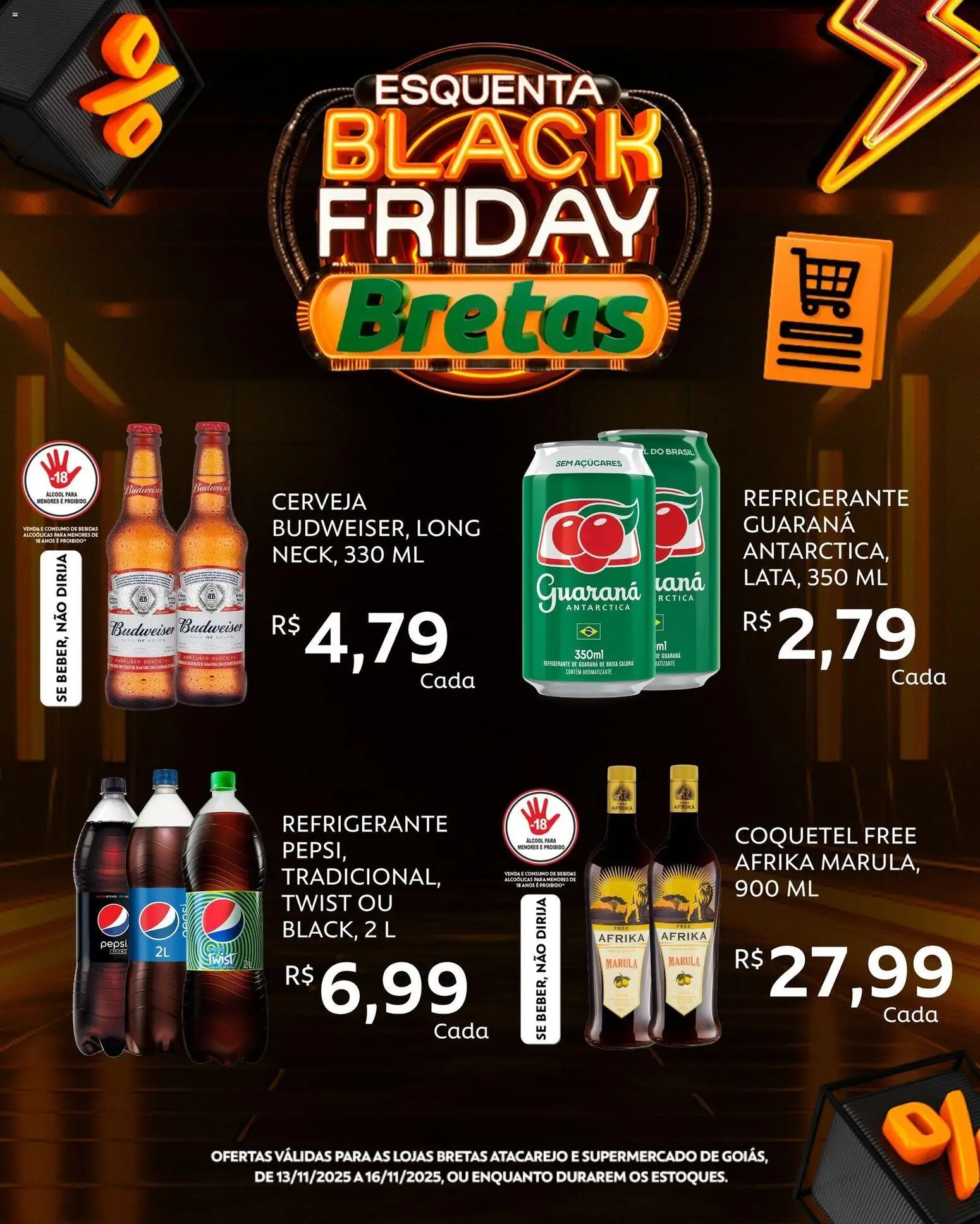 Bretas Folheto - válido de 13.11.2025 | Página: 3 | Produtos: Guaraná, Cerveja, Refrigerante