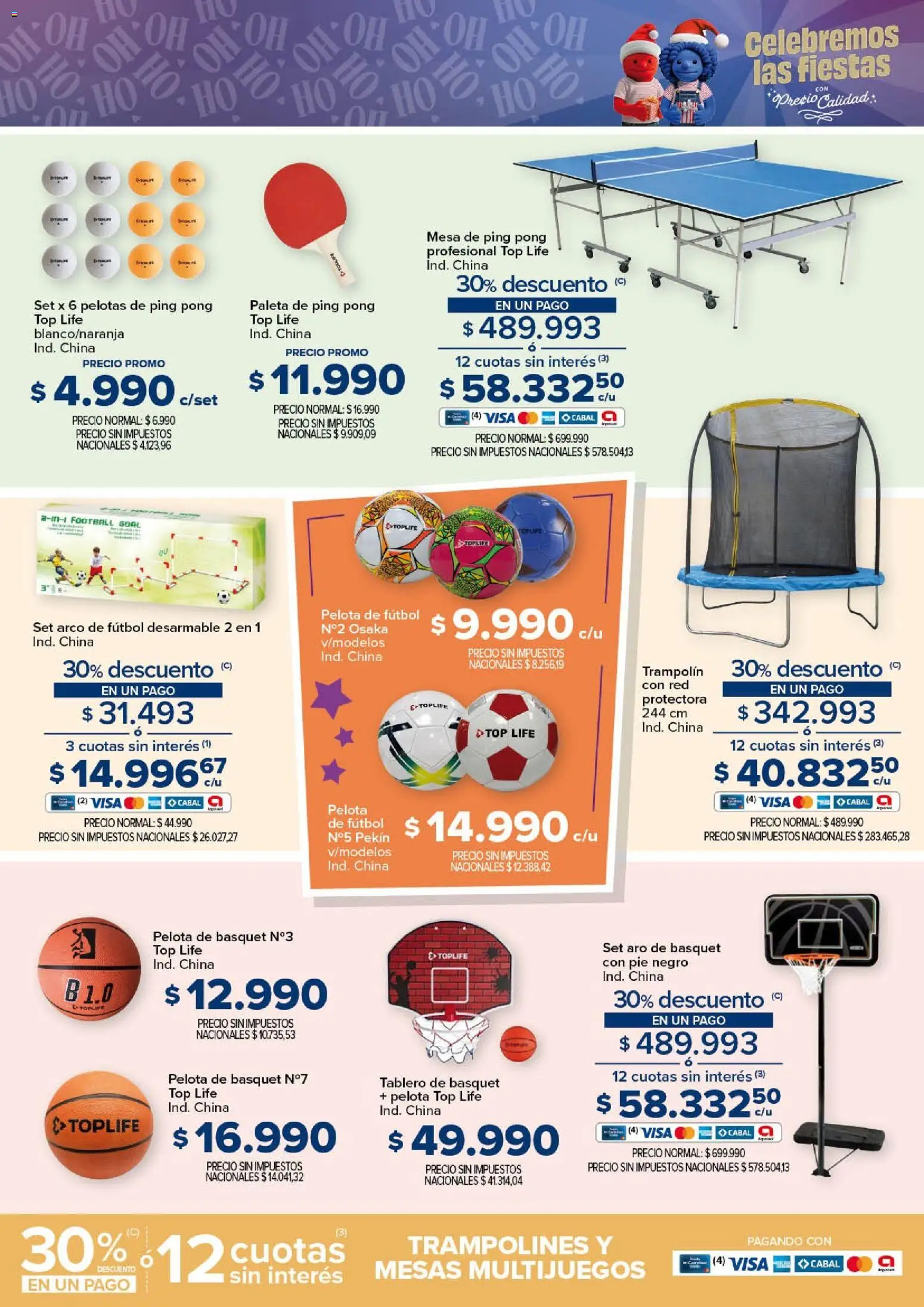 Carrefour ofertas │ válido desde el 12.12.2025 | Página: 27 | Productos: Top, Mesa, Pelota, Trampolín