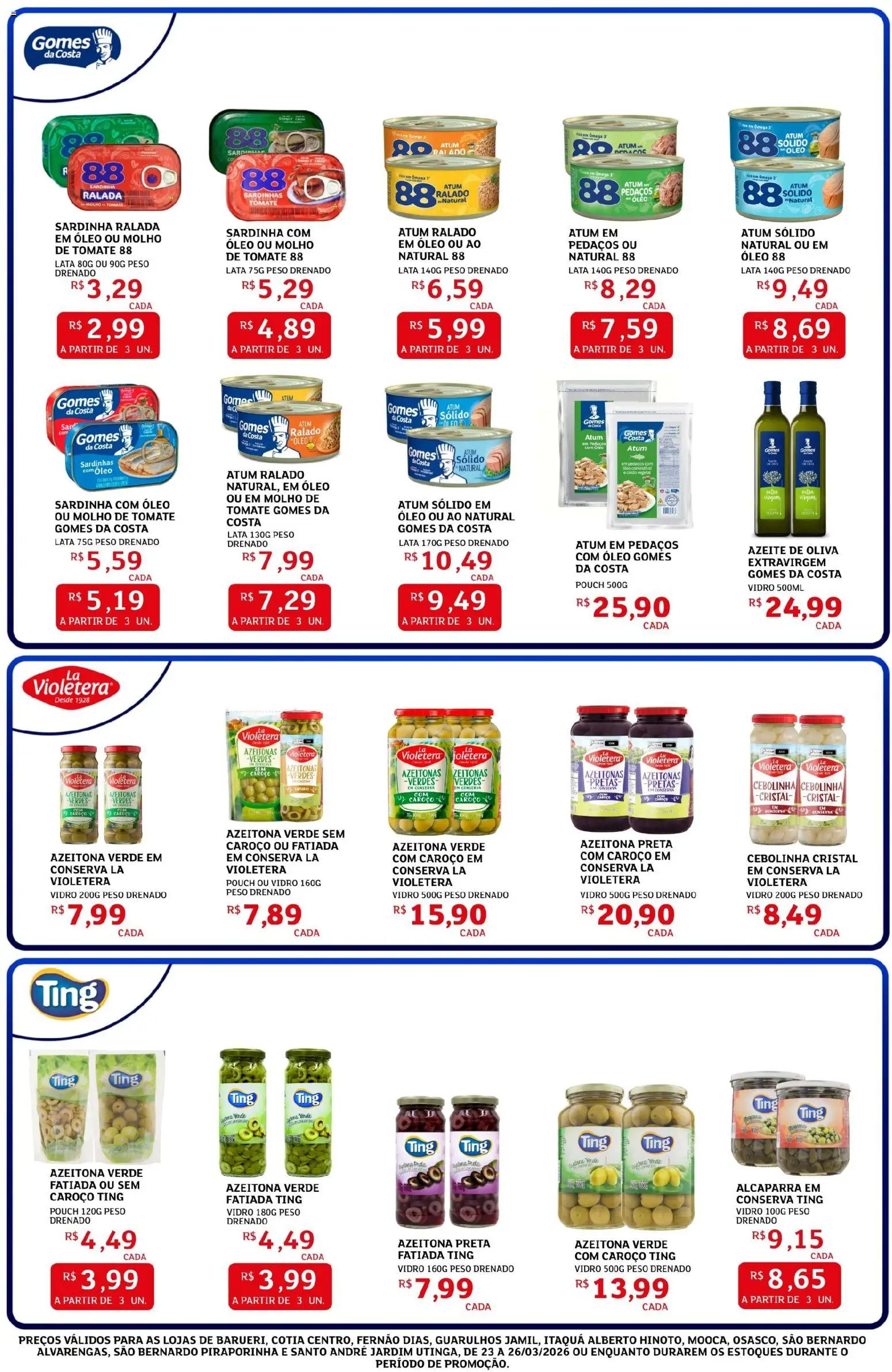Assaí Atacadista Folheto - válido de 23.03.2026 | Página: 2 | Produtos: Ômega 3, Azeitonas, Molho de tomate, Sardinha