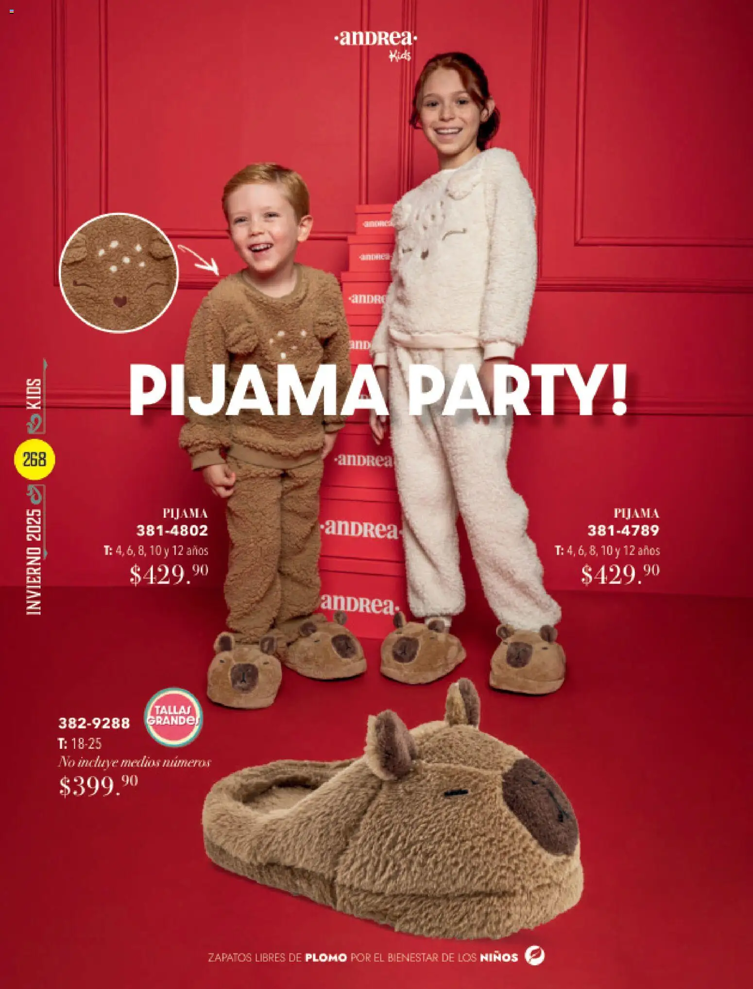 Nuevas ofertas de Andrea válidas en toda la República Mexicana desde el 26.11.2025. ¡Encuentra las mejores ofertas en Andrea catálogo Invierno! | Página: 268 | Productos: Pijama, Zapatos