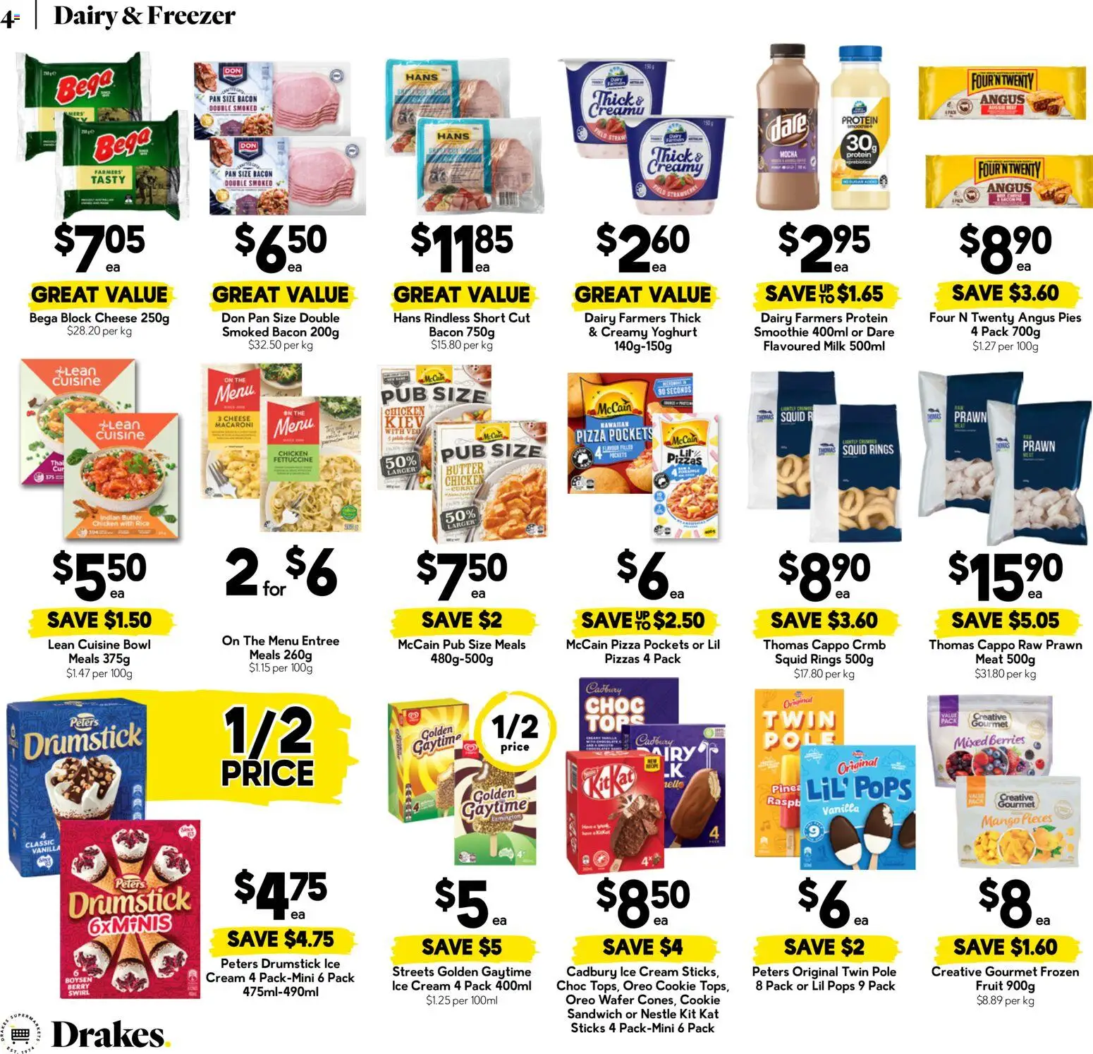Drakes catalogue - valid from 31.12.2025 | Page: 4 | Products: Chicken, Cream, Ice cream, Pies