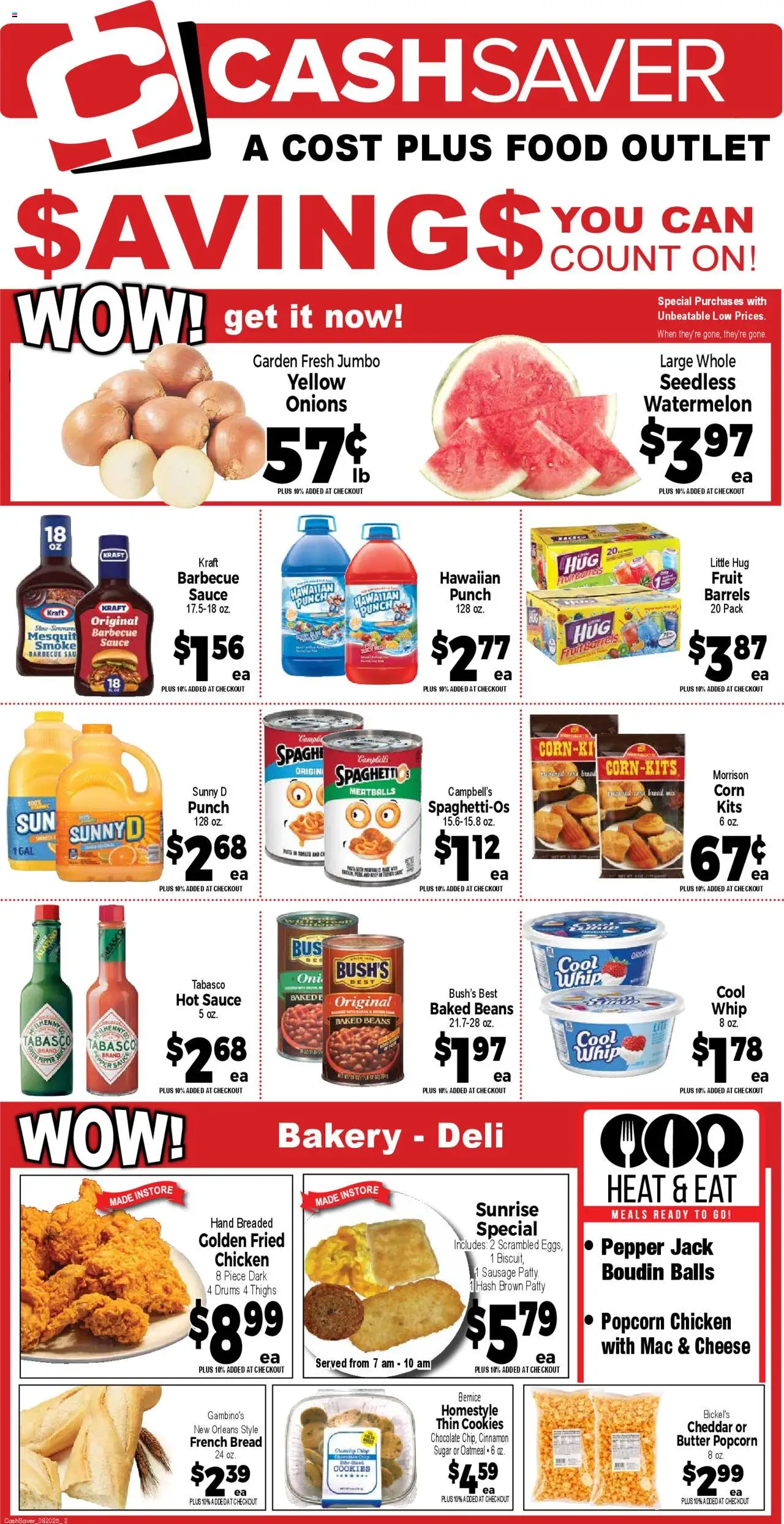 Market Basket - Cash Saver - valid from 27.08.2025 | Page: 2 | Products: Corn, Bread, Cookies, Pepper