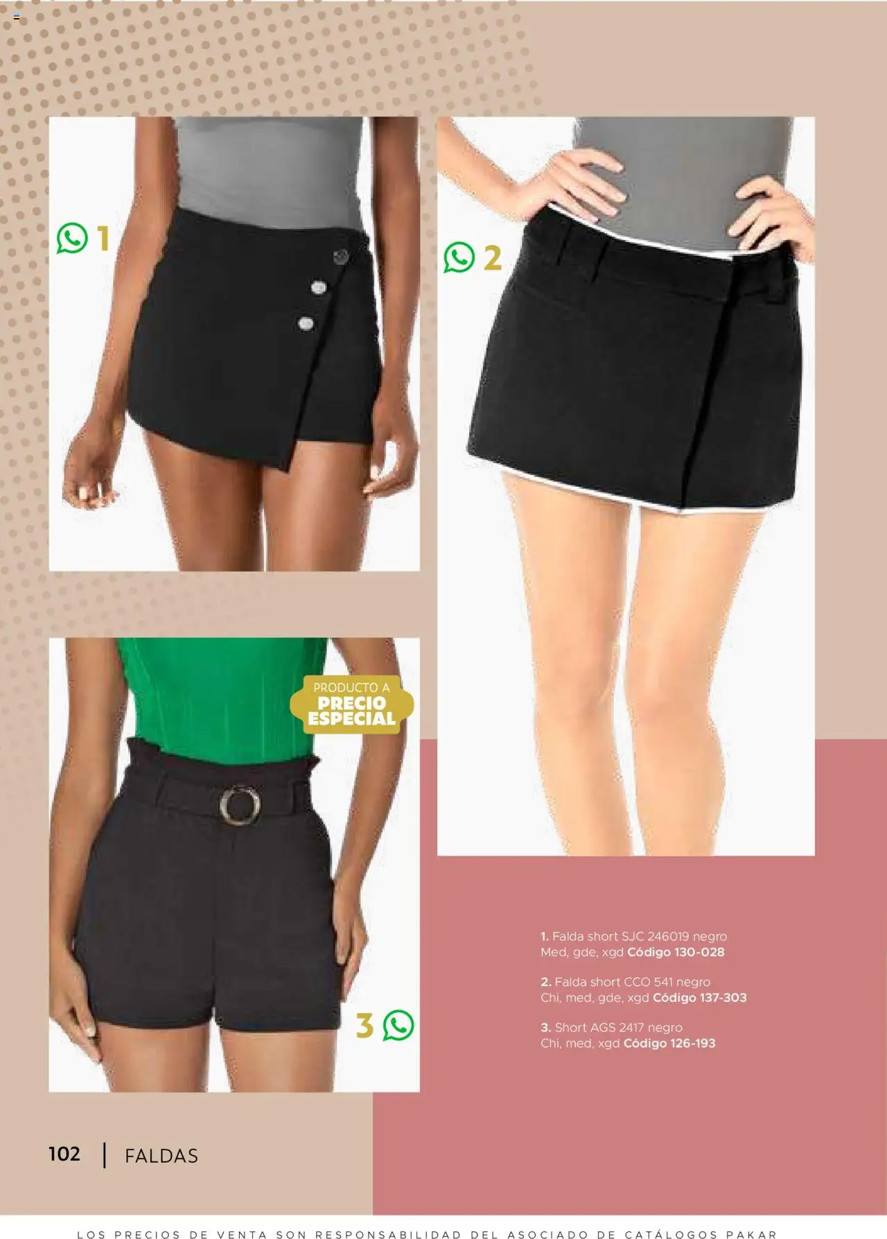 Nuevas ofertas de SC Pakar válidas en toda la República Mexicana desde el 24.07.2025. ¡Encuentra las mejores ofertas en SC Pakar Catálogo Ropa y Accesorios! | Página: 102 | Productos: Faldas, Falda, Short