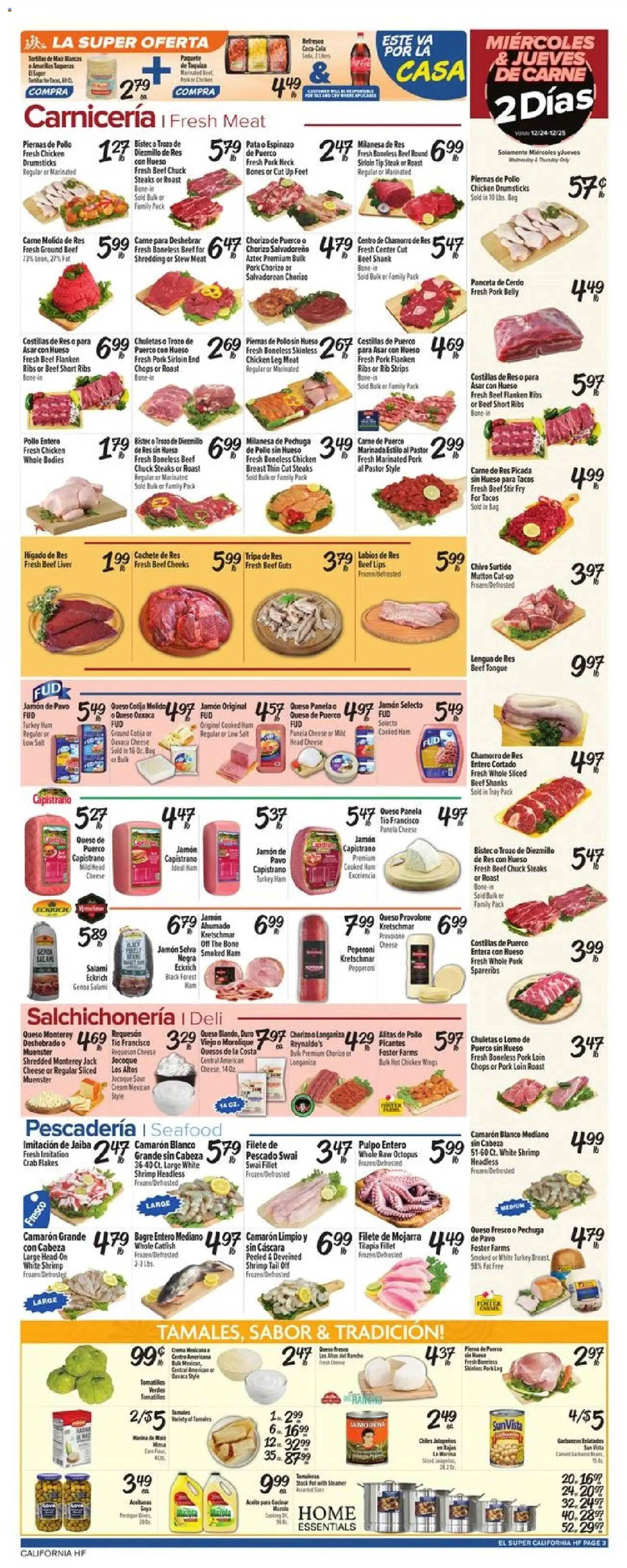 El Super Weekly Ad - valid from 24.12.2025 | Page: 3 | Products: Cheese, Pork, Flakes, Bag