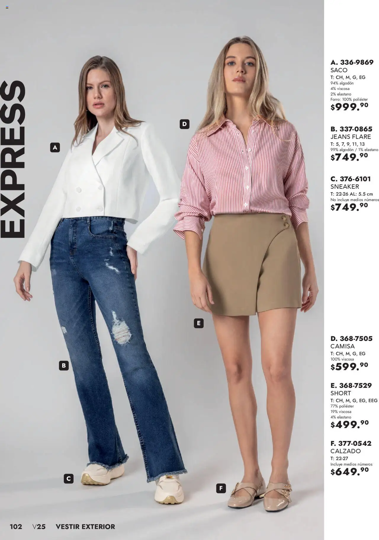 Nuevas ofertas de Andrea válidas en toda la República Mexicana desde el 25.05.2025. ¡Encuentra las mejores ofertas en Andrea - Catálogo Vestir Exterior! | Página: 102 | Productos: Camisa, Algodón, Short