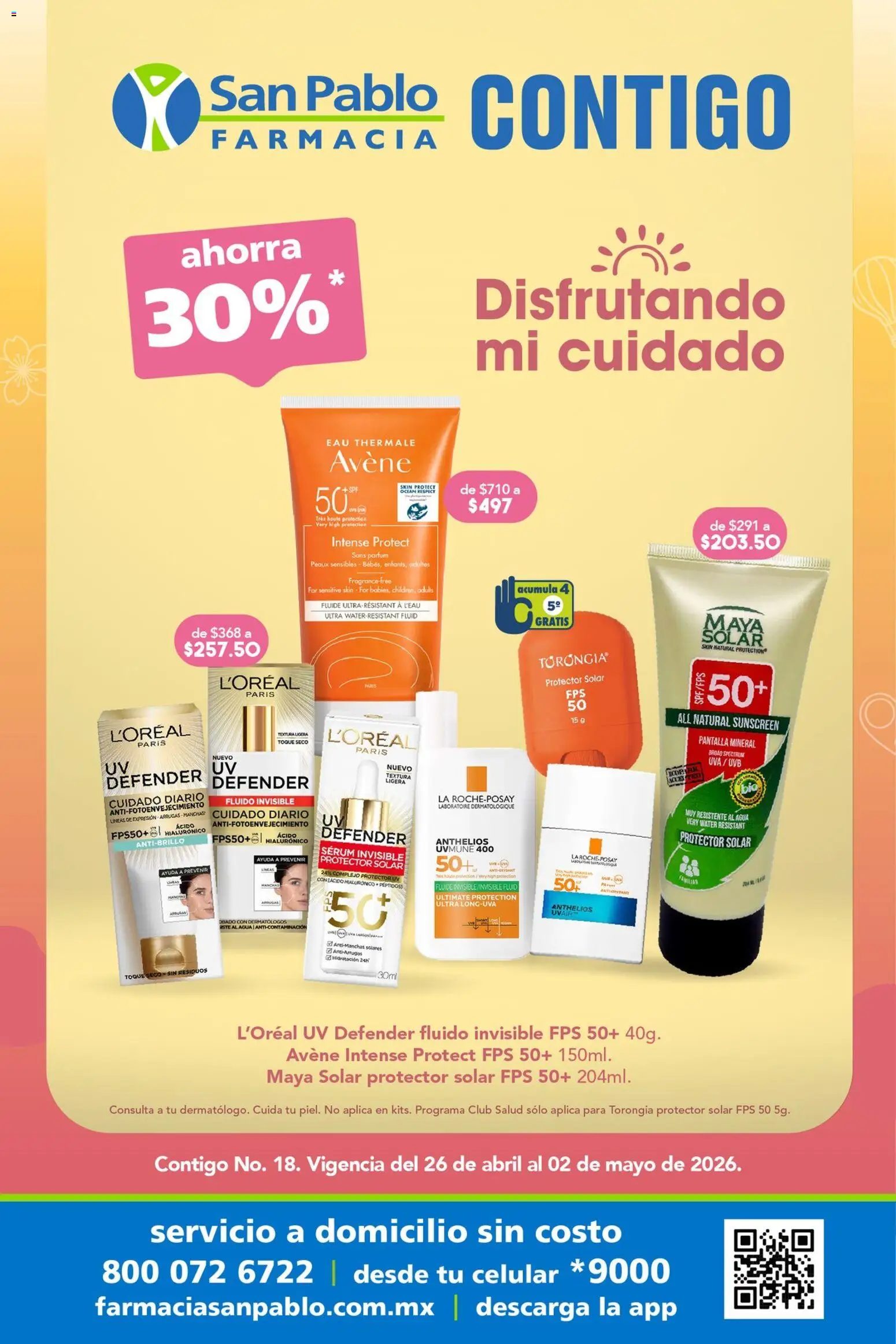 Nuevas ofertas de Farmacia San Pablo válidas en toda la República Mexicana desde el 26.04.2026. ¡Encuentra las mejores ofertas en Farmacia San Pablo catálogo! | Página: 1