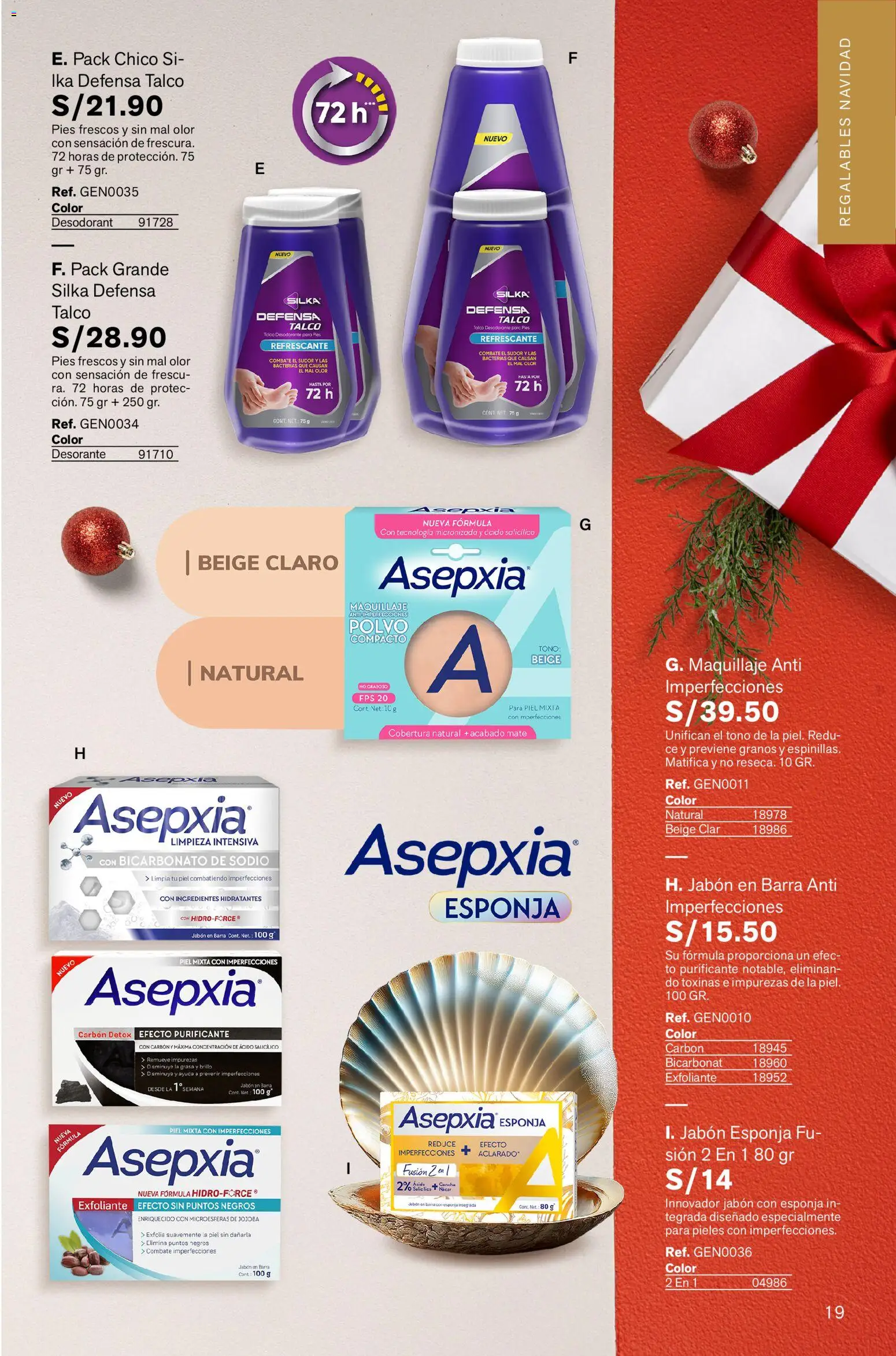 Catálogo Leonisa válido desde 05.12.2025 | Página: 19 | Productos: Esponja, Jabón, Desodorante, Maquillaje