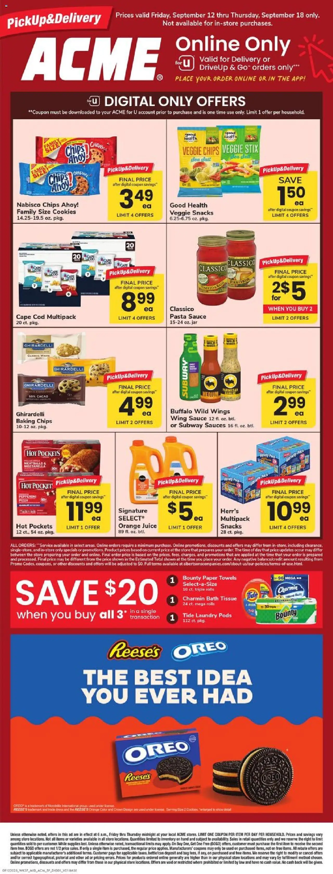 Acme Specialty Publication - valid from 12.09.2025 | Page: 1 | Products: Juice, Chips, Sauce, Dress