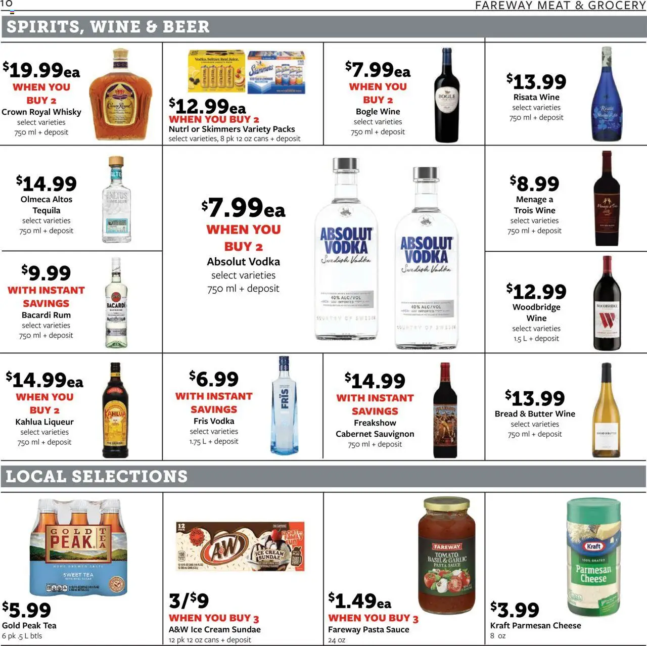 Fareway Weekly Ad - valid from 20.10.2025 | Page: 10 | Products: Bread, Pasta, Ice cream, Sugar
