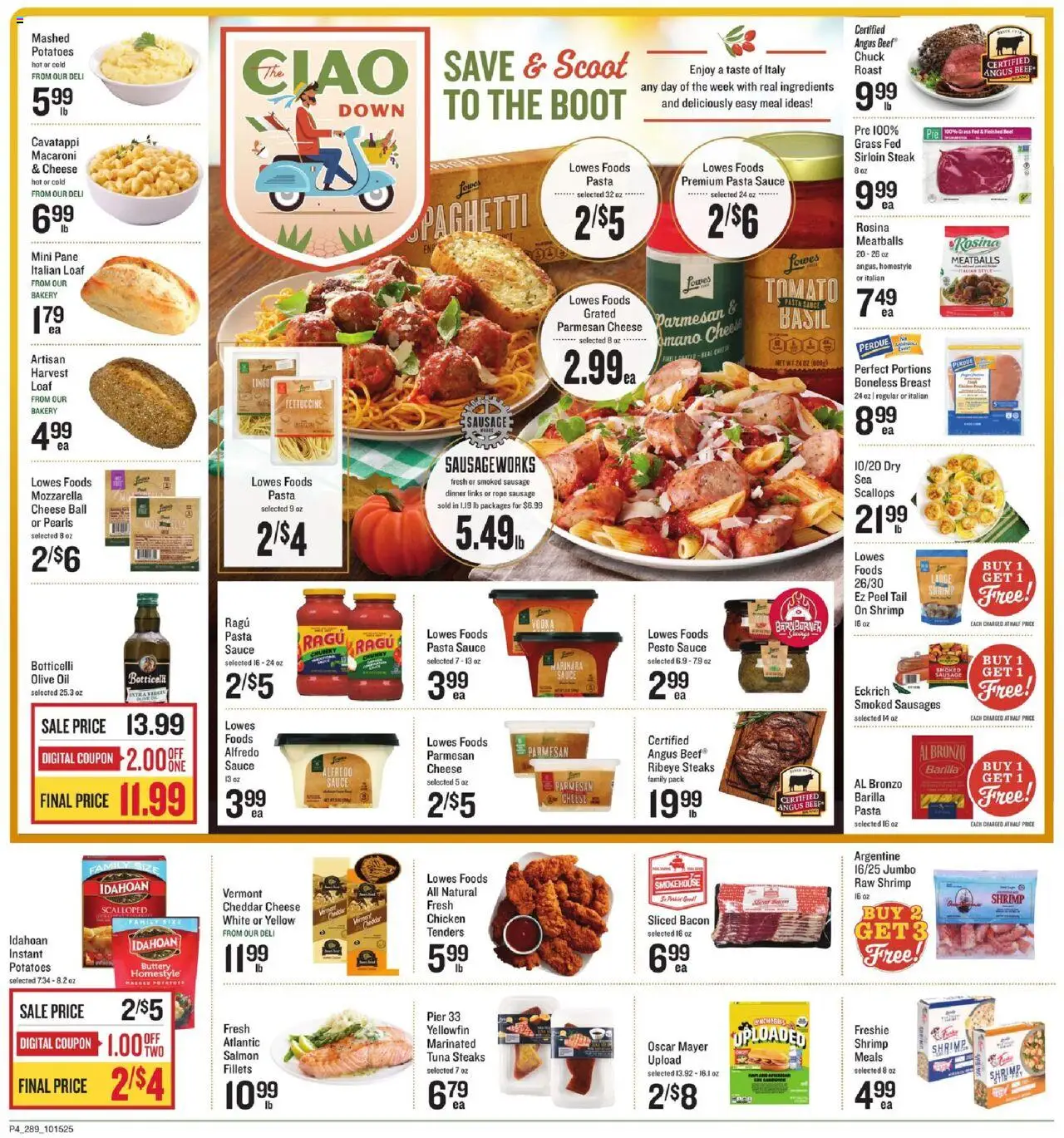 Lowes Foods Weekly Ad - GA - valid from 15.10.2025 | Page: 7 | Products: Bakery, Cheese, Potatoes, Sauce