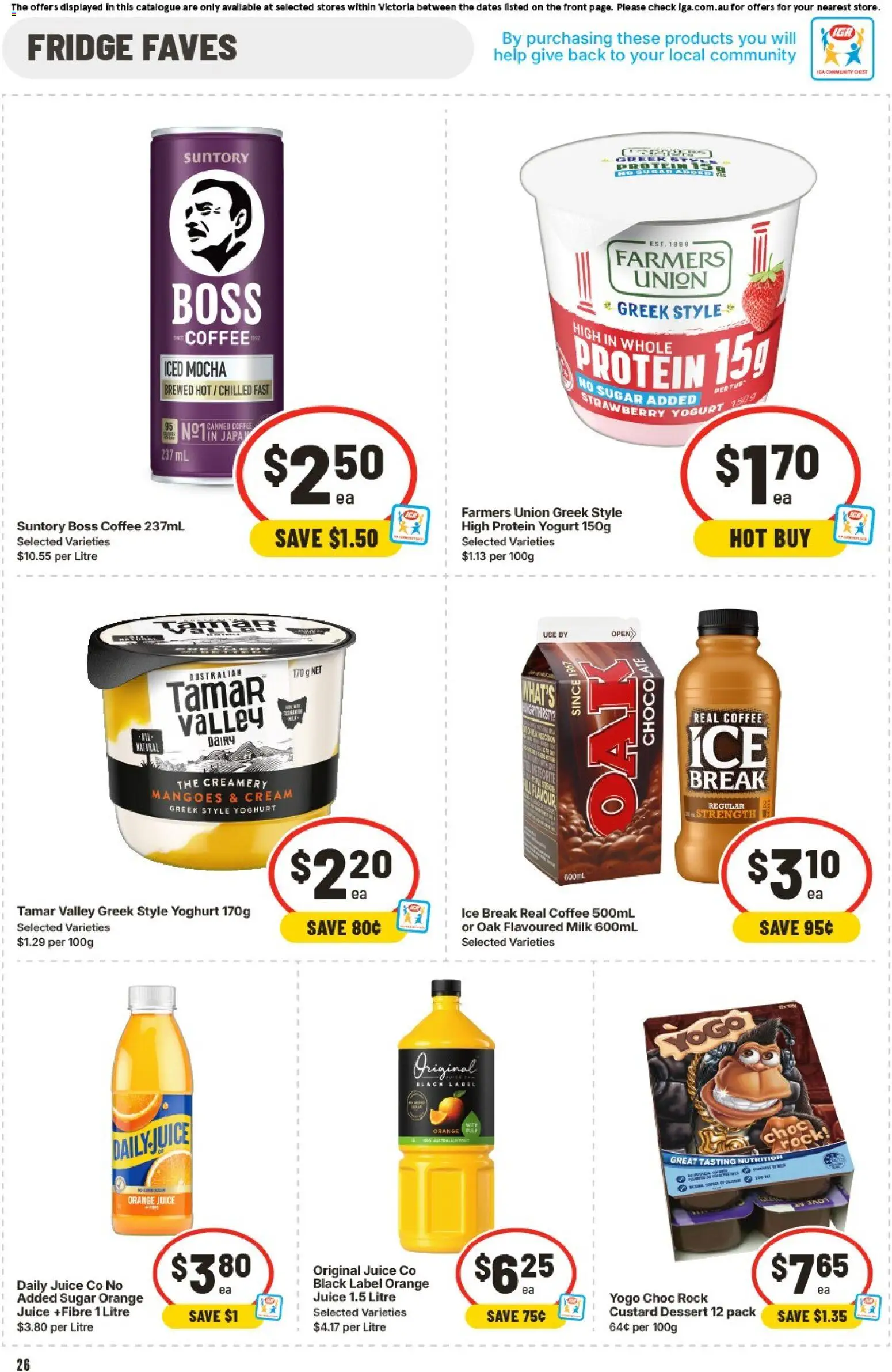 IGA catalogue - valid from 21.01.2026 | Page: 23 | Products: Milk, Yoghurt, Chocolate, Fridge