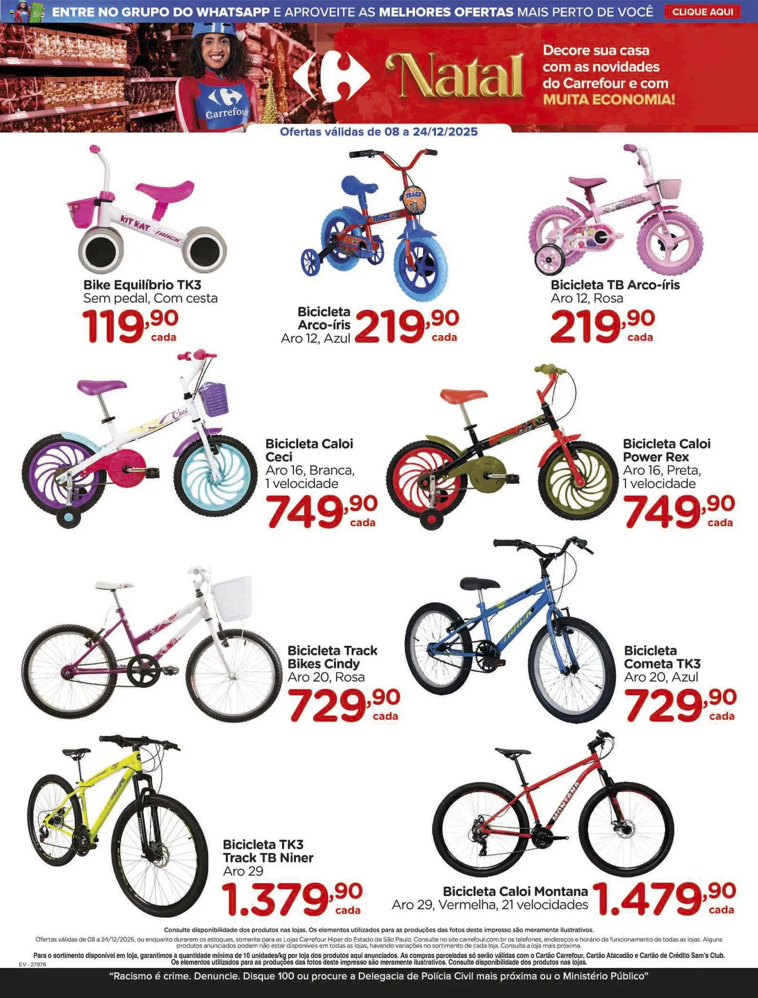 Carrefour Folheto - válido de 08.12.2025 | Página: 9 | Produtos: Bicicleta, Cesta, Kit Kat