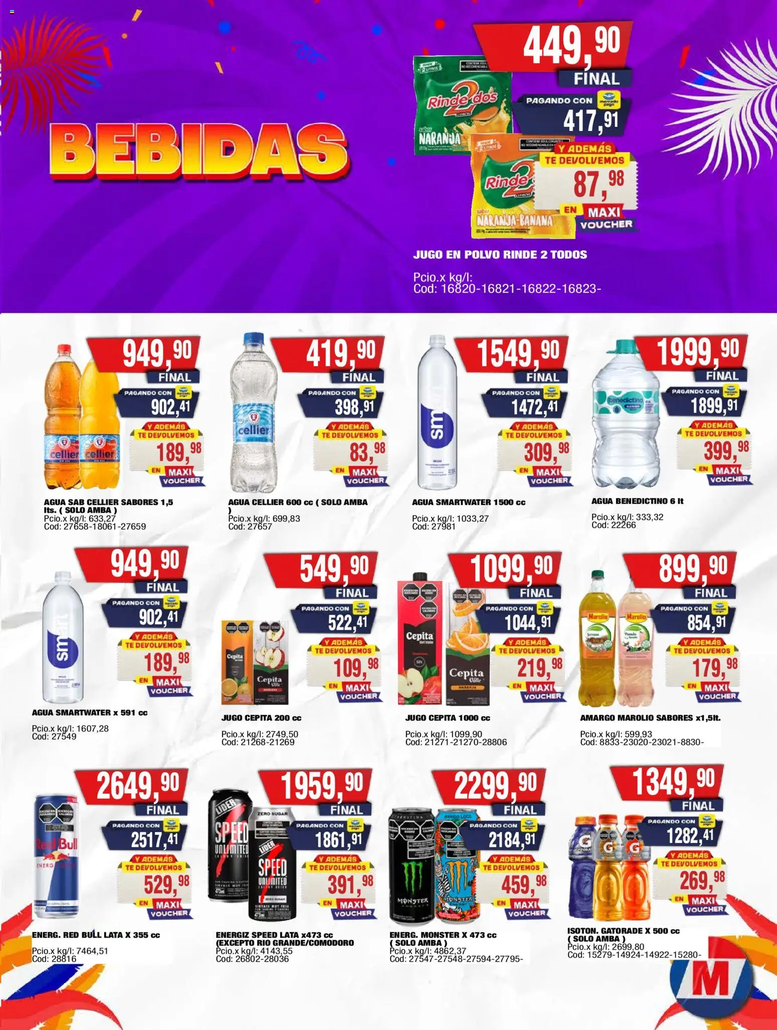 Maxiconsumo ofertas │ válido desde el 16.02.2026 | Página: 15 | Productos: Polvo, Agua, Jugo, Té