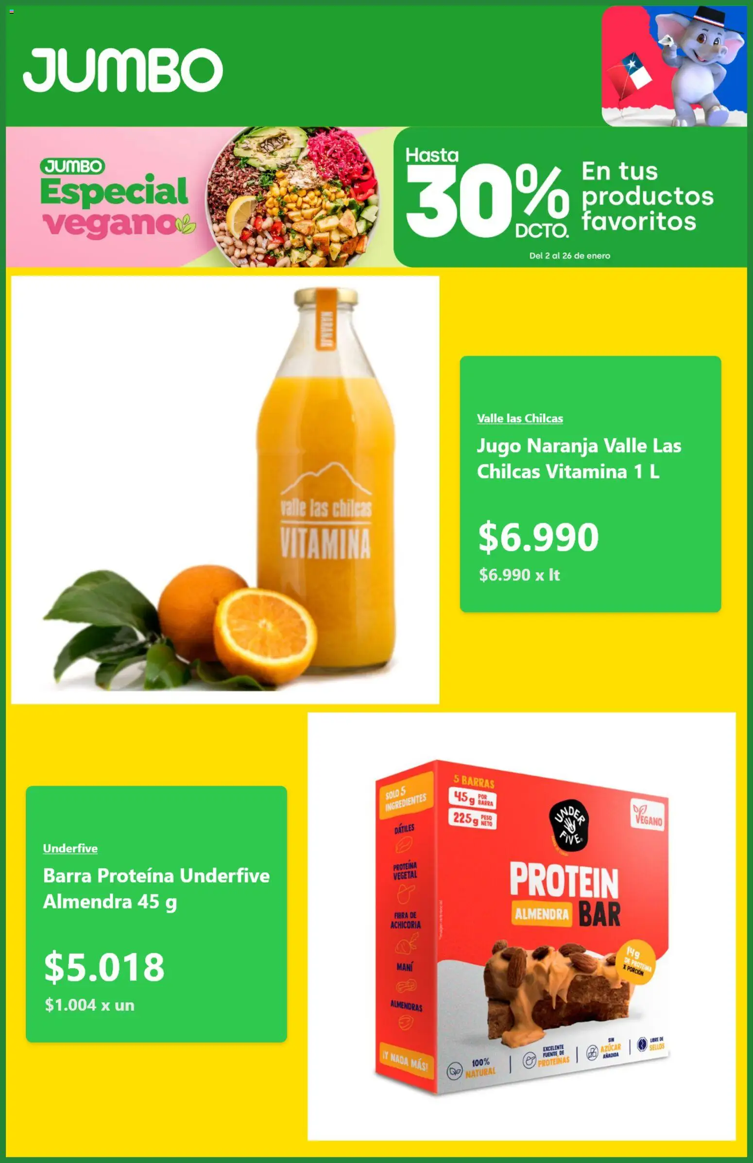 Jumbo ofertas  │ válido desde el 02.01.2026 | Página: 3 | Productos: Almendra, Peso, Jugo, Fuente