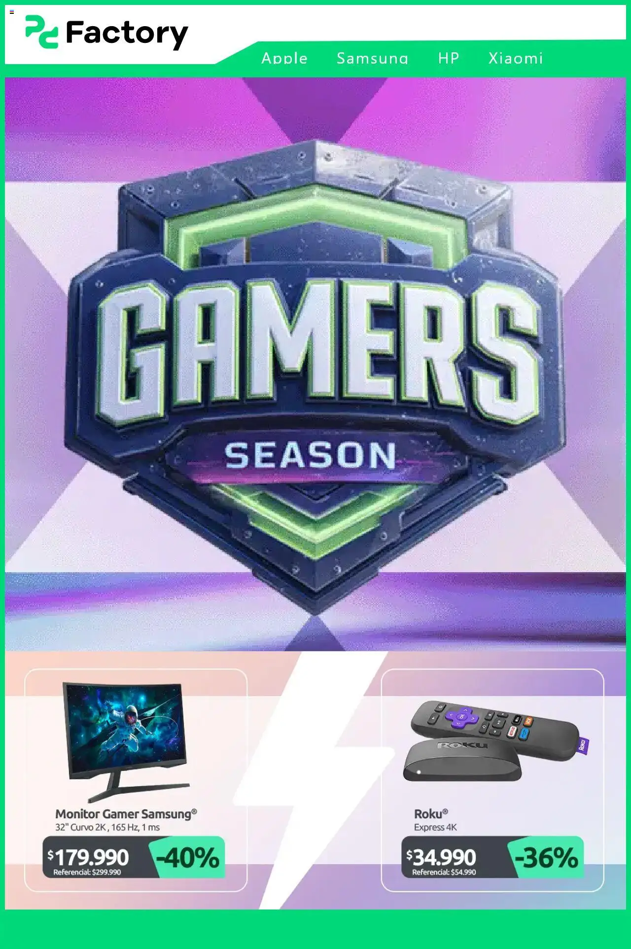 PC Factory ofertas  │ válido desde el 14.08.2025 | Página: 1 | Productos: Monitor