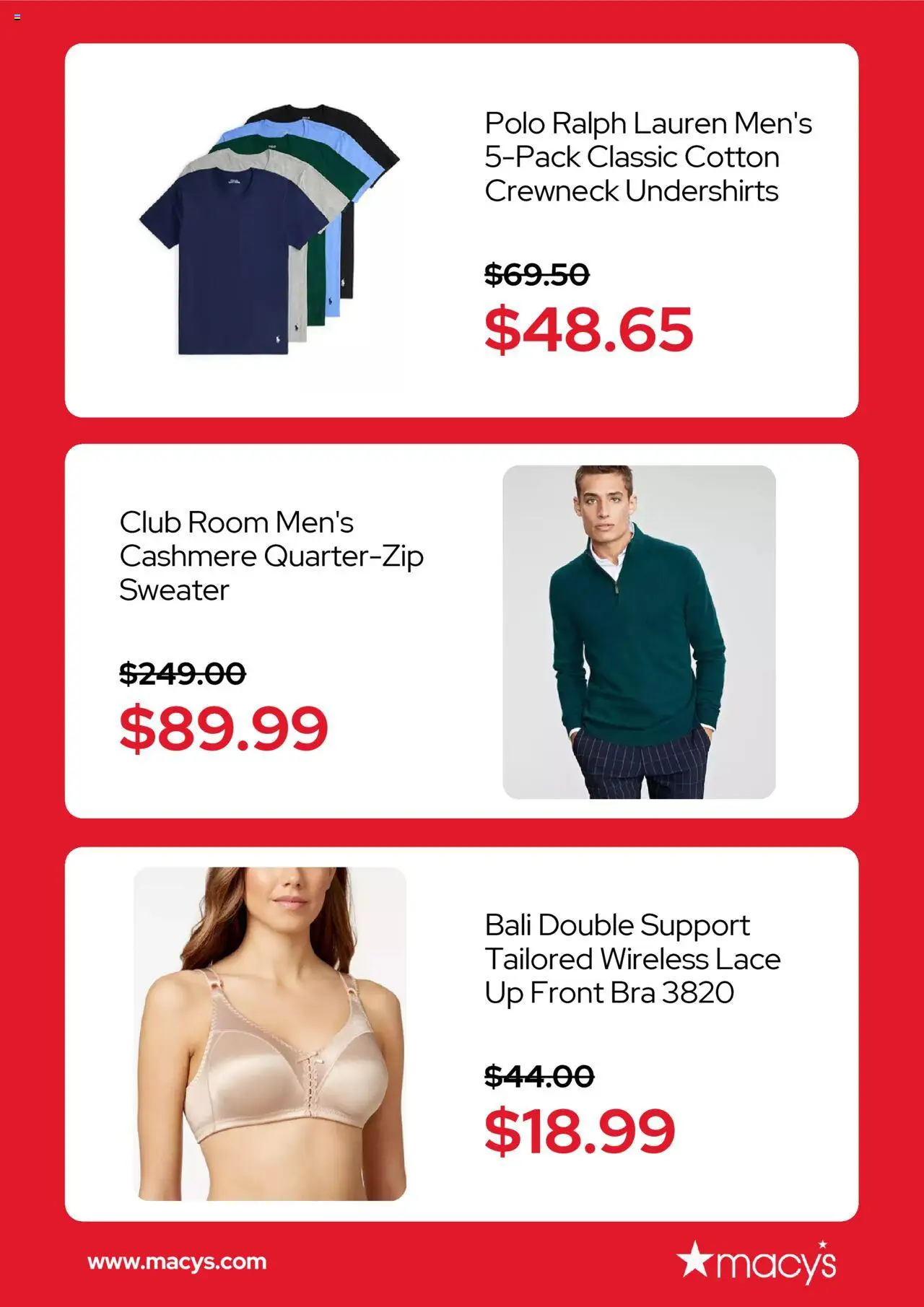 Macy's Weekly Ad - valid from 13.10.2025 | Page: 4 | Products: Sweater, Bra