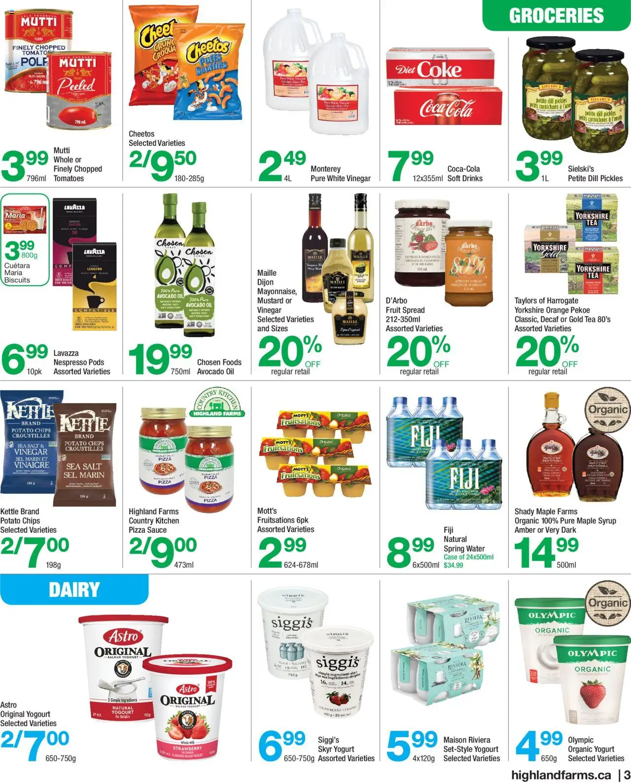 Highland Farms flyer valid from 16.10.2025 | Page: 3 | Products: Tea, Chips, Kettle, Oil