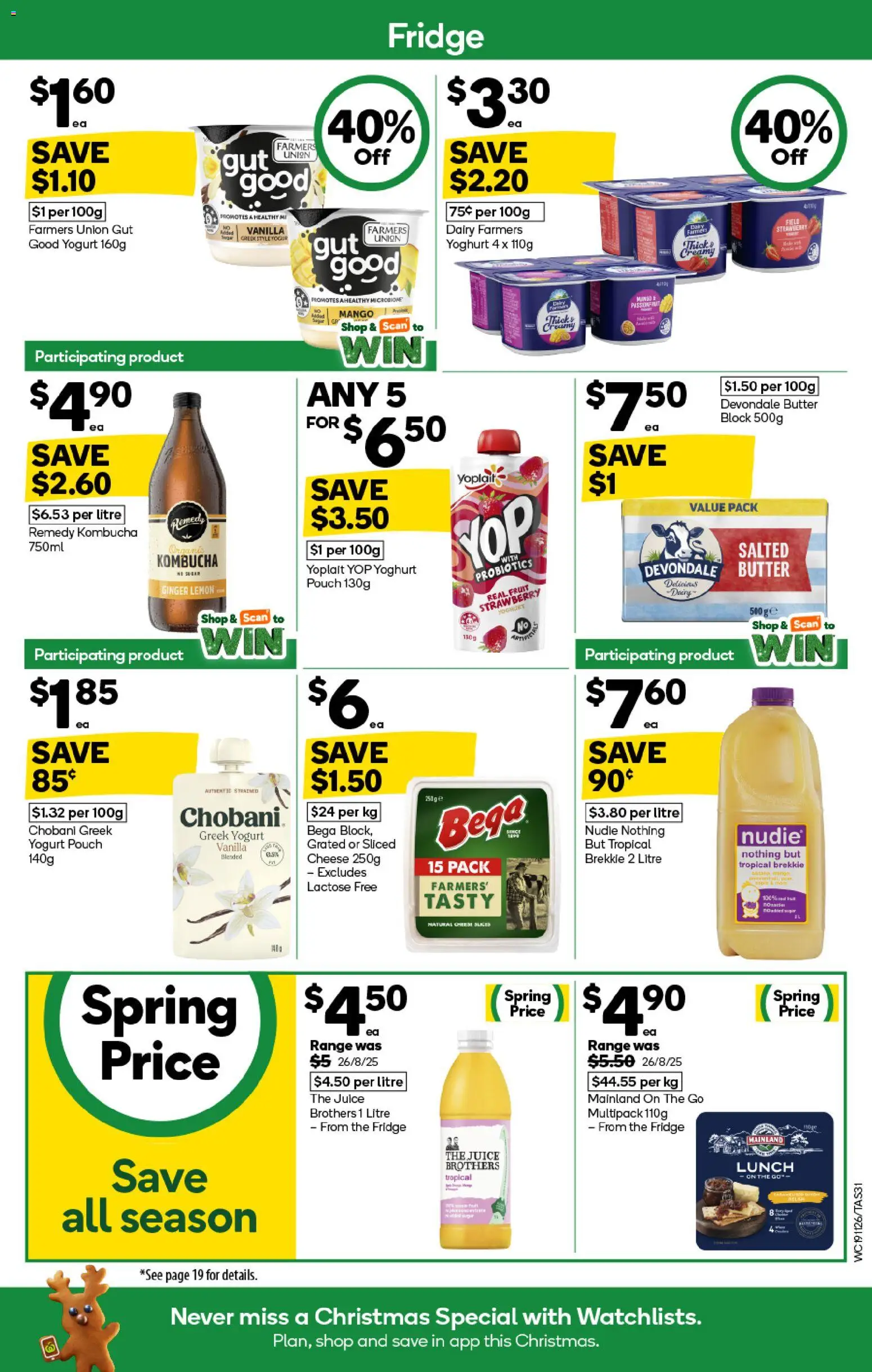 Woolworths catalogue - valid from 19.11.2025 | Page: 31 | Products: Cheese, Lemon, Mango, Fridge