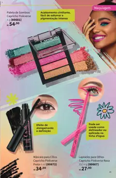 Jequiti Folheto - válido de 17.07.2025 | Página: 45 | Produtos: Maquiagem, Máscara para cílios, Delineador, Lapiseira