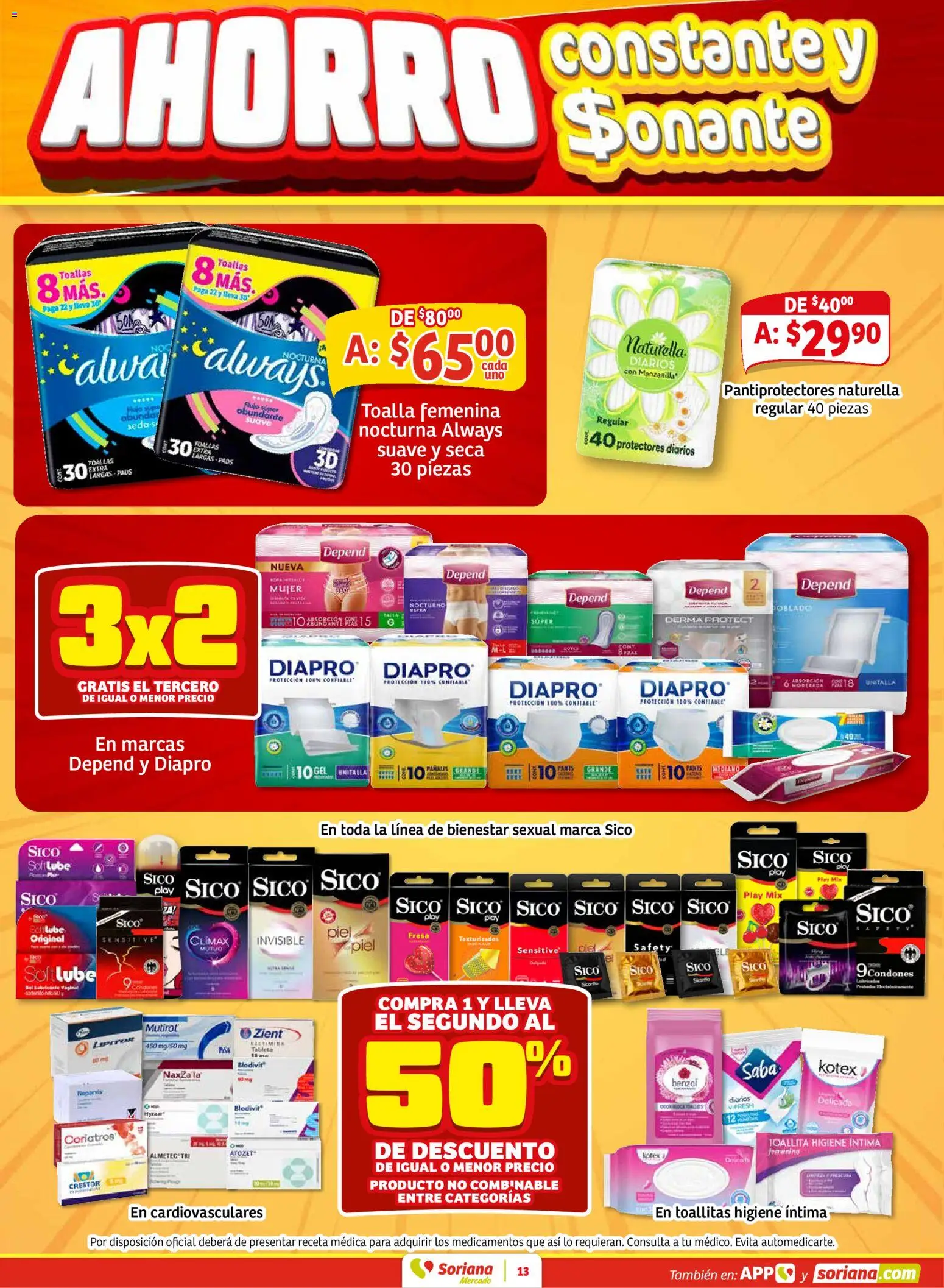 Nuevas ofertas de Soriana válidas en toda la República Mexicana desde el 02.01.2026. ¡Encuentra las mejores ofertas en Soriana - Pesito Valedor Mercado: Edo Mex, Valle De México, Gro, Hgo, Mor, Pue, Qto, Tlax, Ver! | Página: 21 | Productos: Protectores diarios, Toalla, Toallas, Tableta