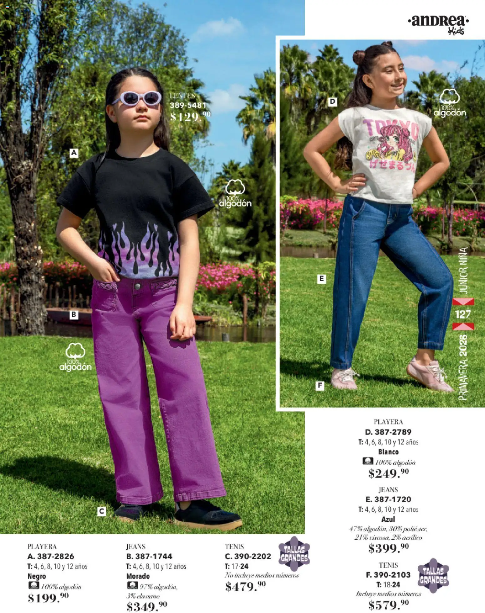 Nuevas ofertas de Andrea válidas en toda la República Mexicana desde el 25.01.2026. ¡Encuentra las mejores ofertas en Andrea catálogo Infantil! | Página: 83 | Productos: Tenis, Algodón, Playera