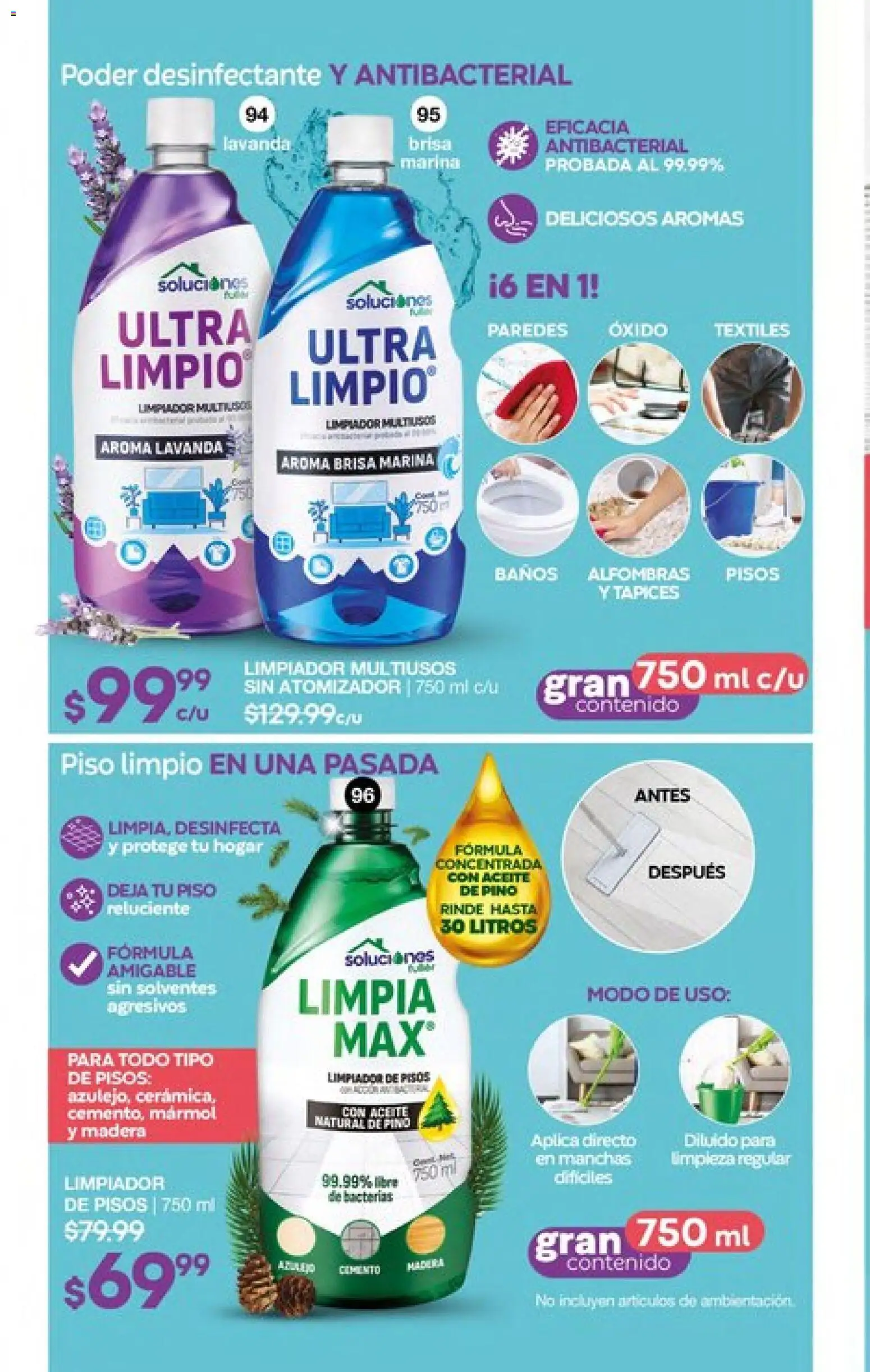 Nuevas ofertas de Fuller válidas en toda la República Mexicana desde el 04.03.2026. ¡Encuentra las mejores ofertas en Fuller campaña 24 2026! | Página: 68 | Productos: Aceite, Limpiador, Desinfectante