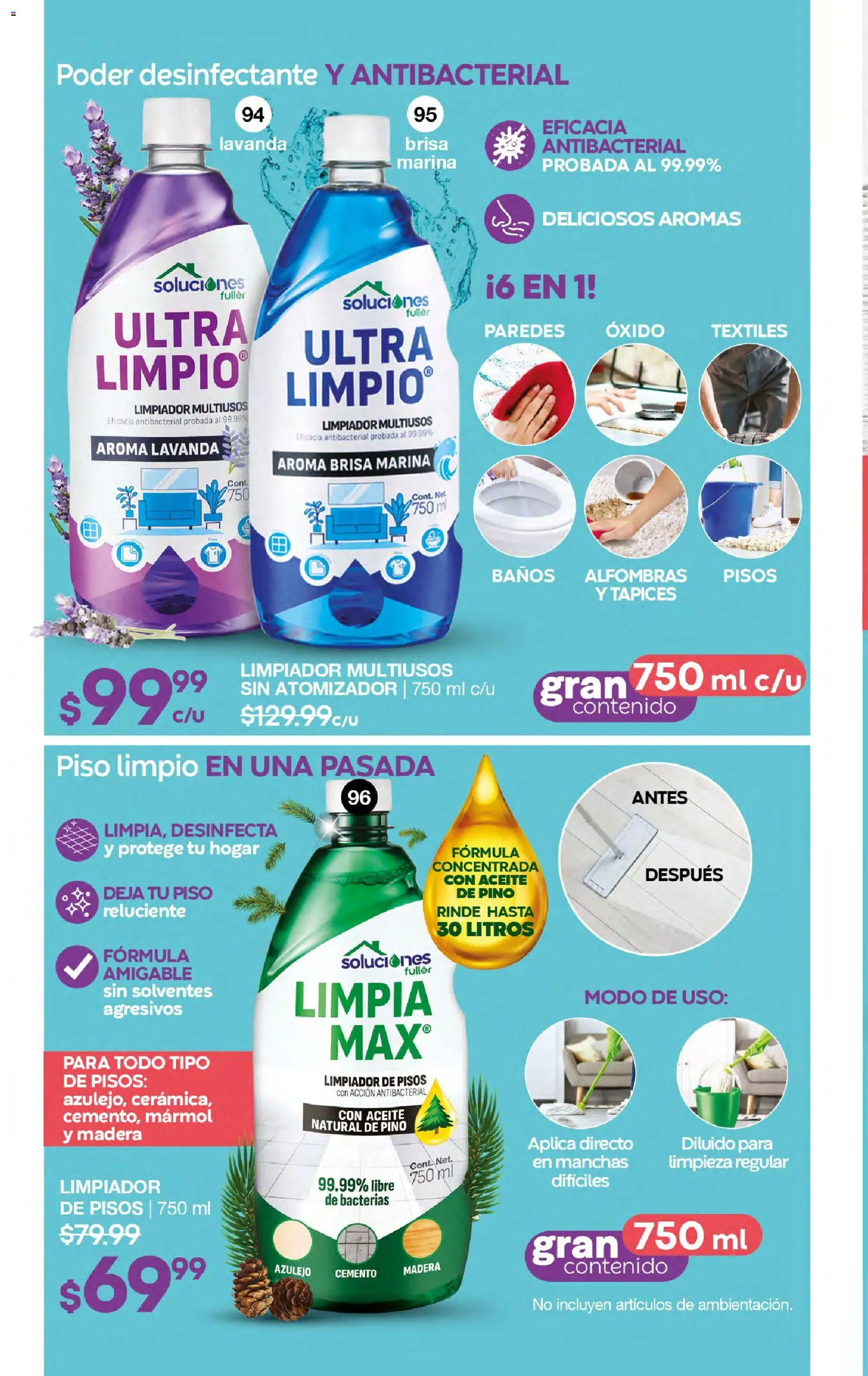 Nuevas ofertas de Fuller válidas en toda la República Mexicana desde el 04.03.2026. ¡Encuentra las mejores ofertas en Fuller campaña 24 2026! | Página: 68 | Productos: Aceite, Limpiador, Desinfectante