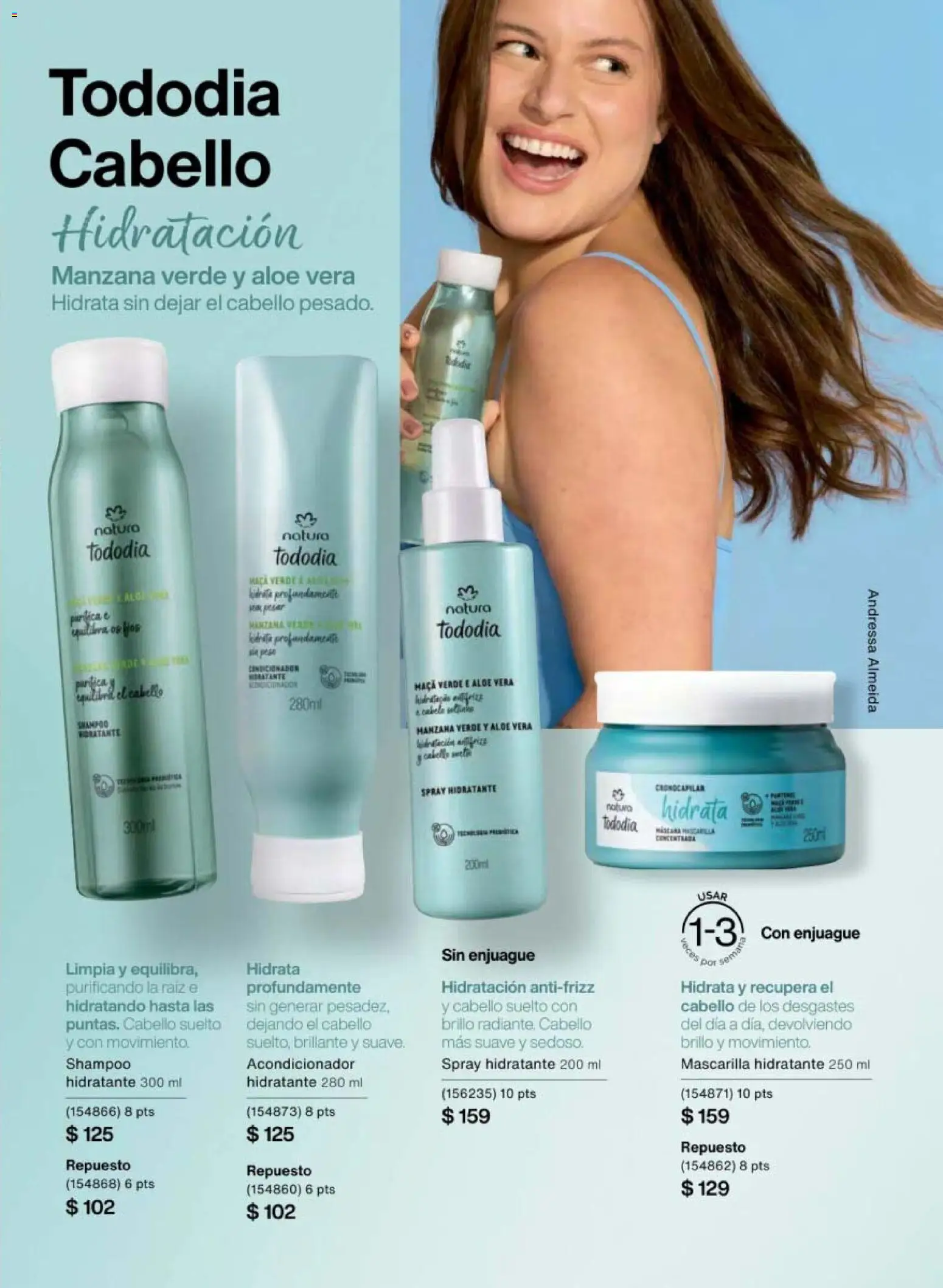 Nuevas ofertas de Natura válidas en toda la República Mexicana desde el 30.01.2026. ¡Encuentra las mejores ofertas en Natura campaña 3 2026! | Página: 143 | Productos: Manzana, Brillo, Mascarilla, Acondicionador