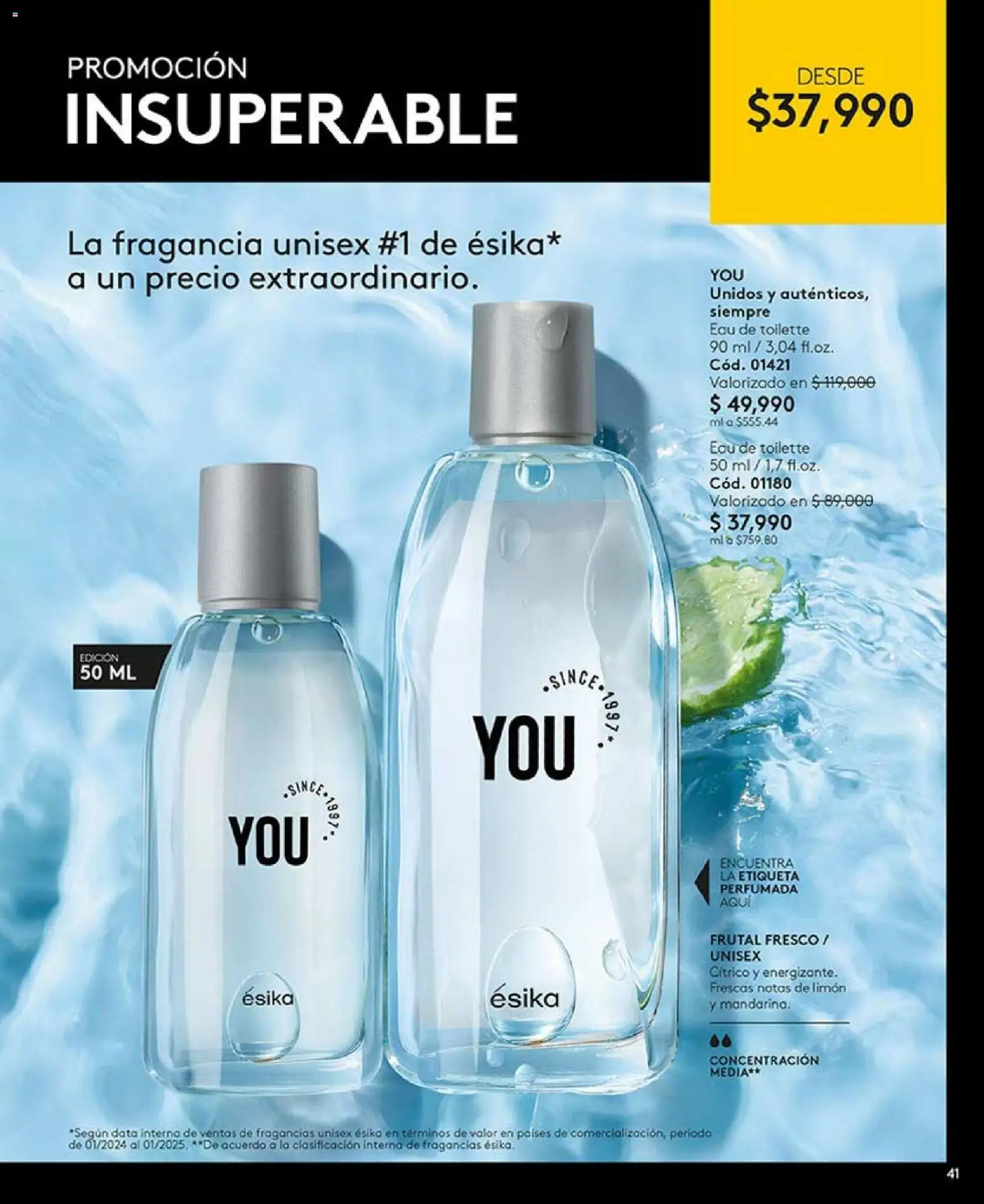 Ésika revista - valida desde el 01.01.2026 | Página: 41 | Productos: Limón, Fragancia, Eau de toilette
