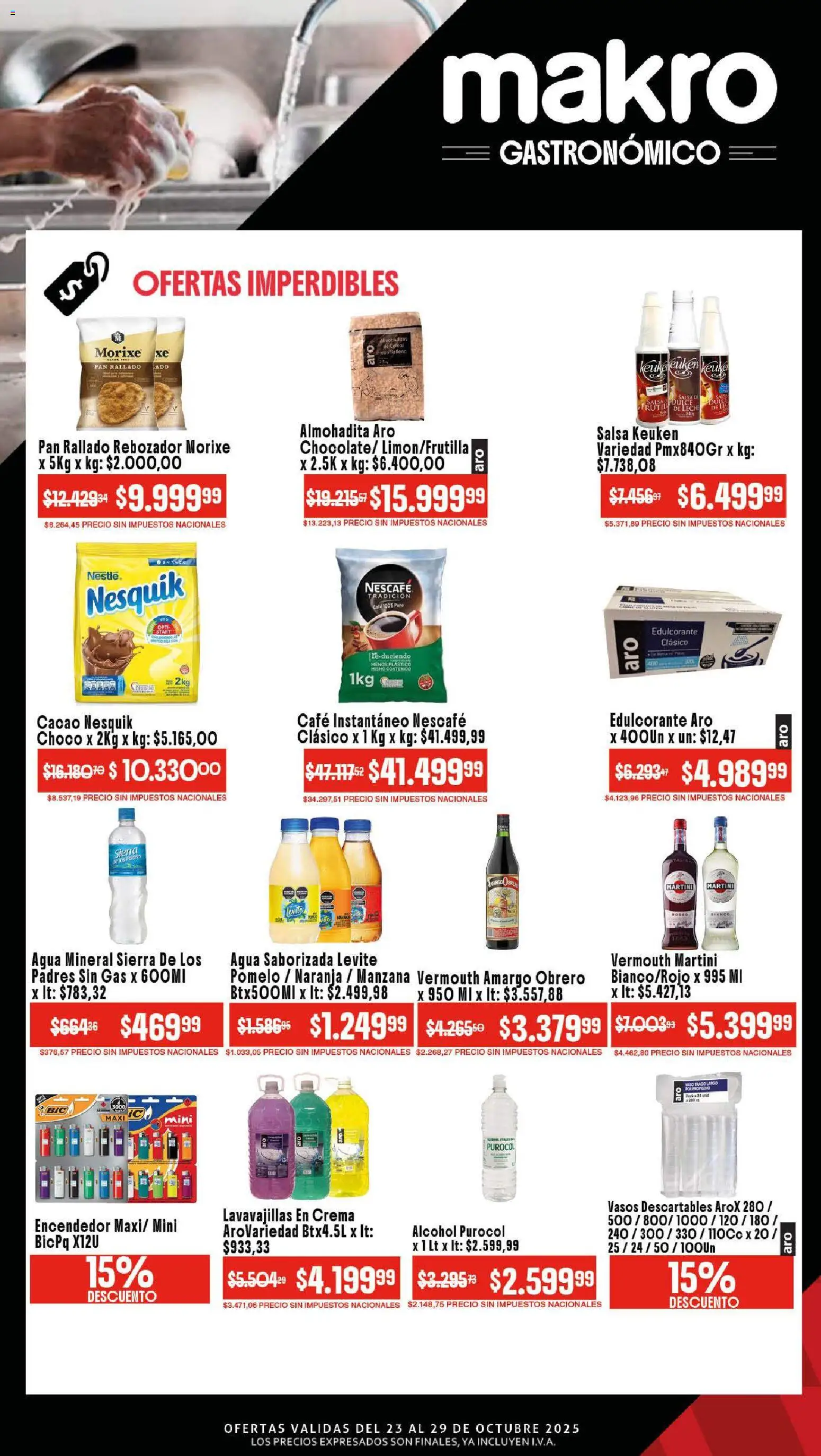 Makro ofertas │ válido desde el 23.10.2025 | Página: 4 | Productos: Pomelo, Agua saborizada, Cacao, Crema