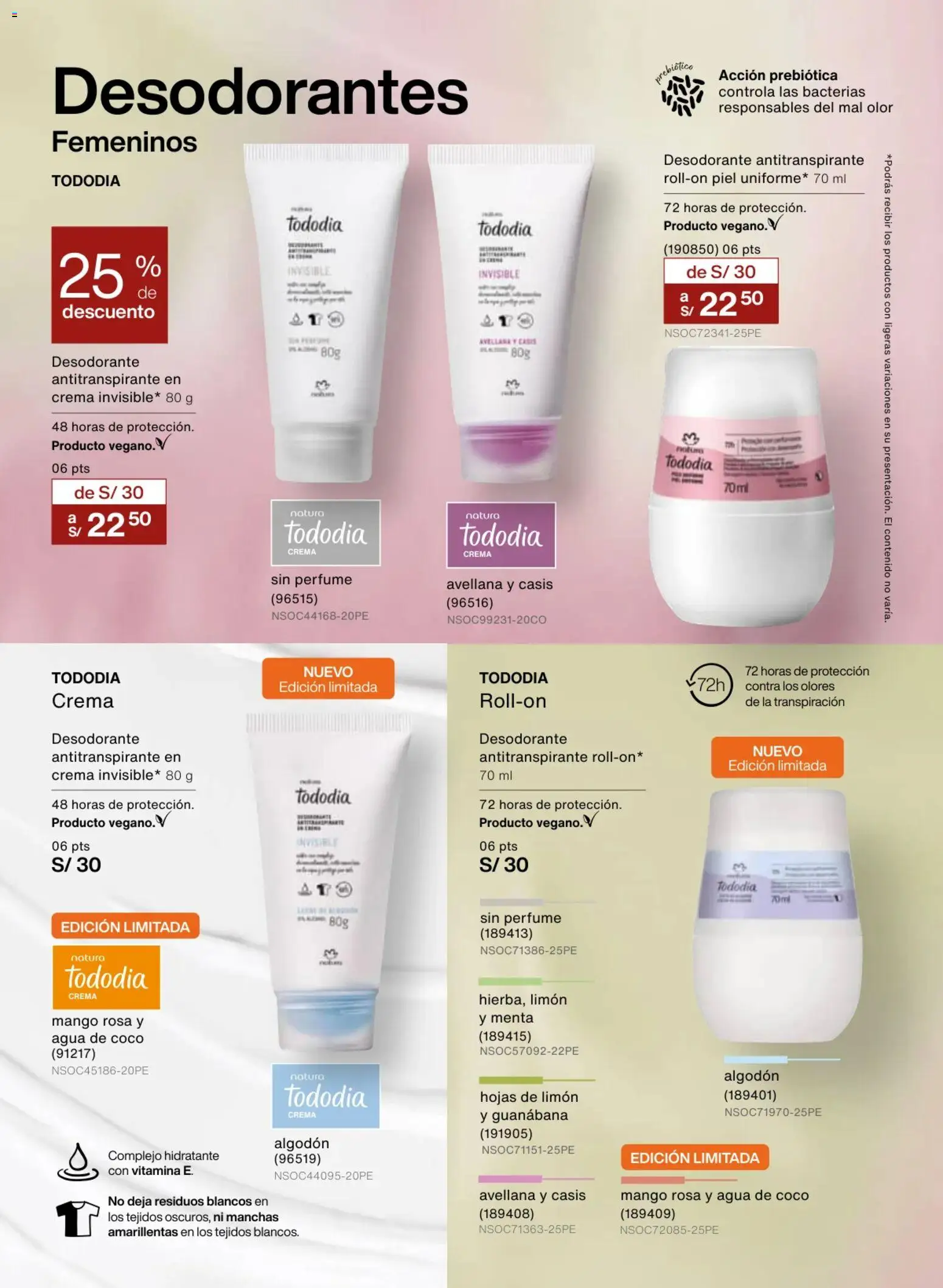 Catálogo Natura válido desde 18.02.2026 | Página: 140 | Productos: Desodorante, Antitranspirante, Crema, Perfume