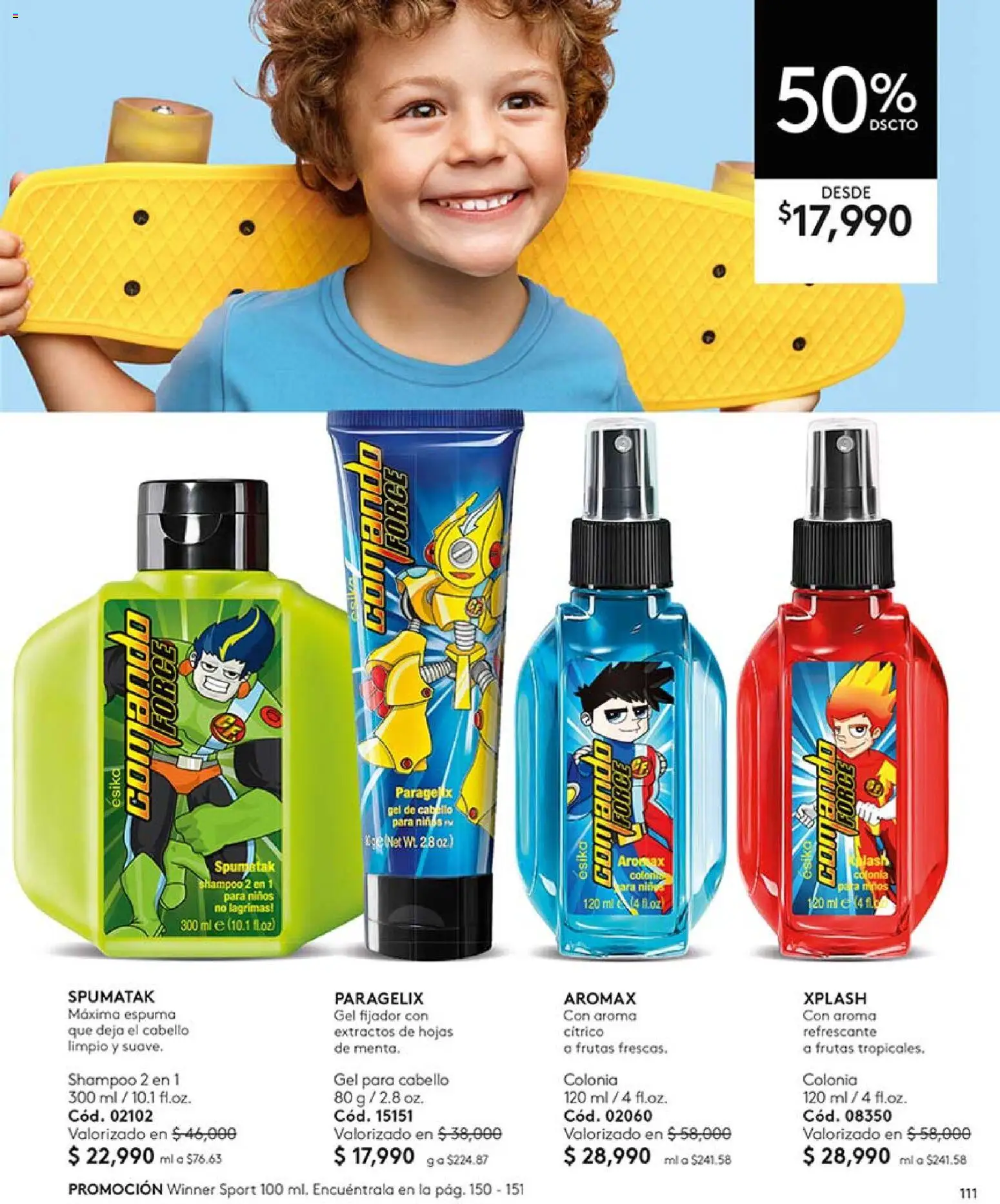 Ésika revista - valida desde el 03.04.2026 | Página: 111 | Productos: Espuma, Fijador, Shampoo