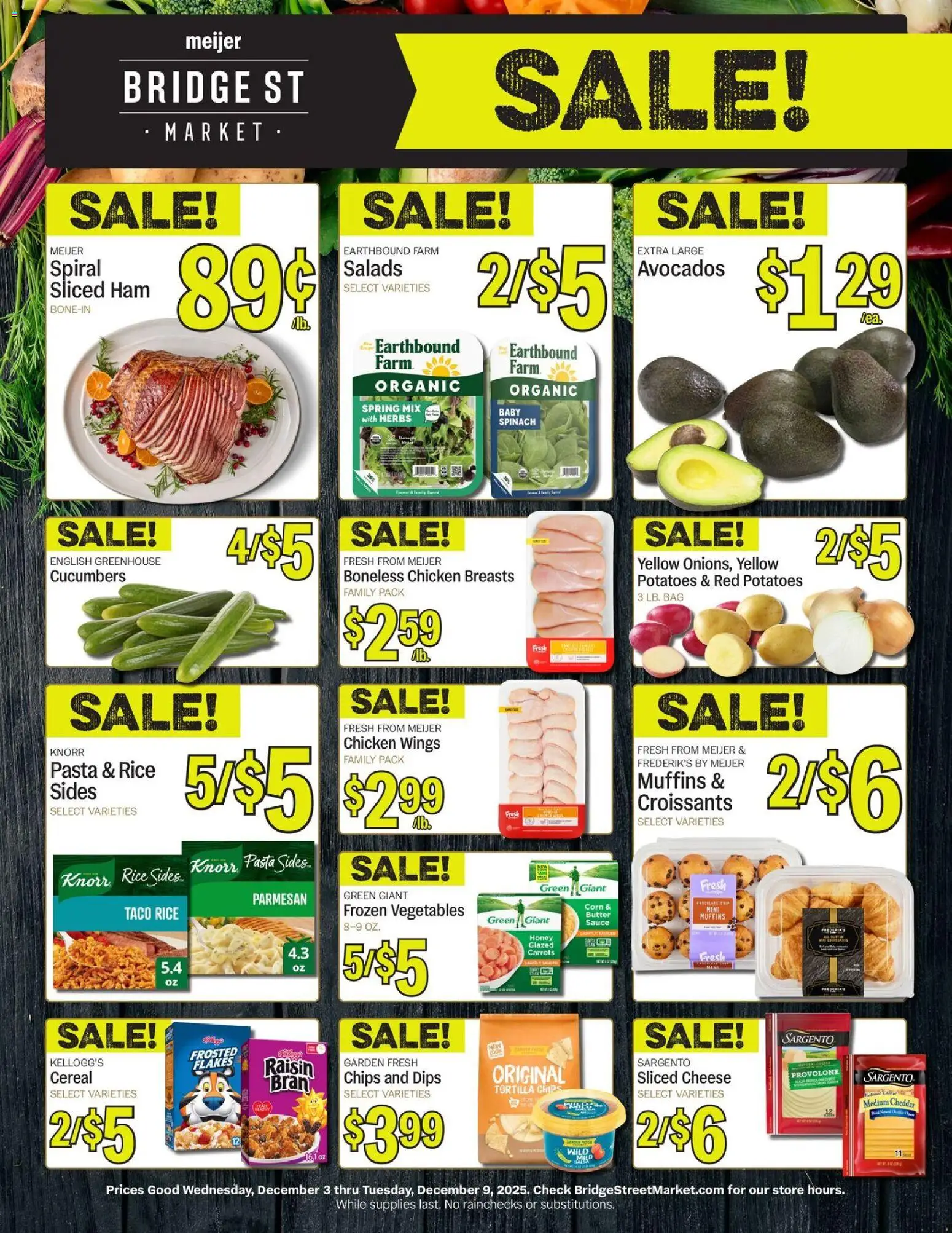 Meijer Bridge Street Market - valid from 03.12.2025 | Page: 1 | Products: Butter, Cheese, Chips, Sauce