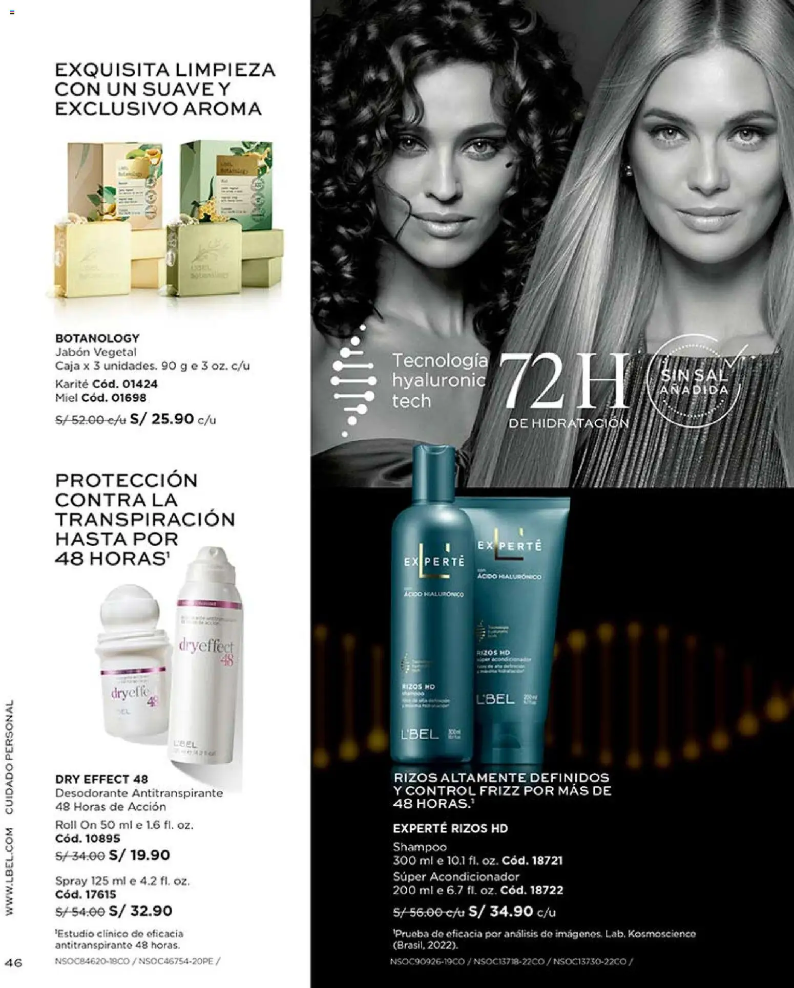 Catálogo L'Bel válido desde 25.04.2026 | Página: 48 | Productos: Acondicionador, Jabón, Desodorante, Caja