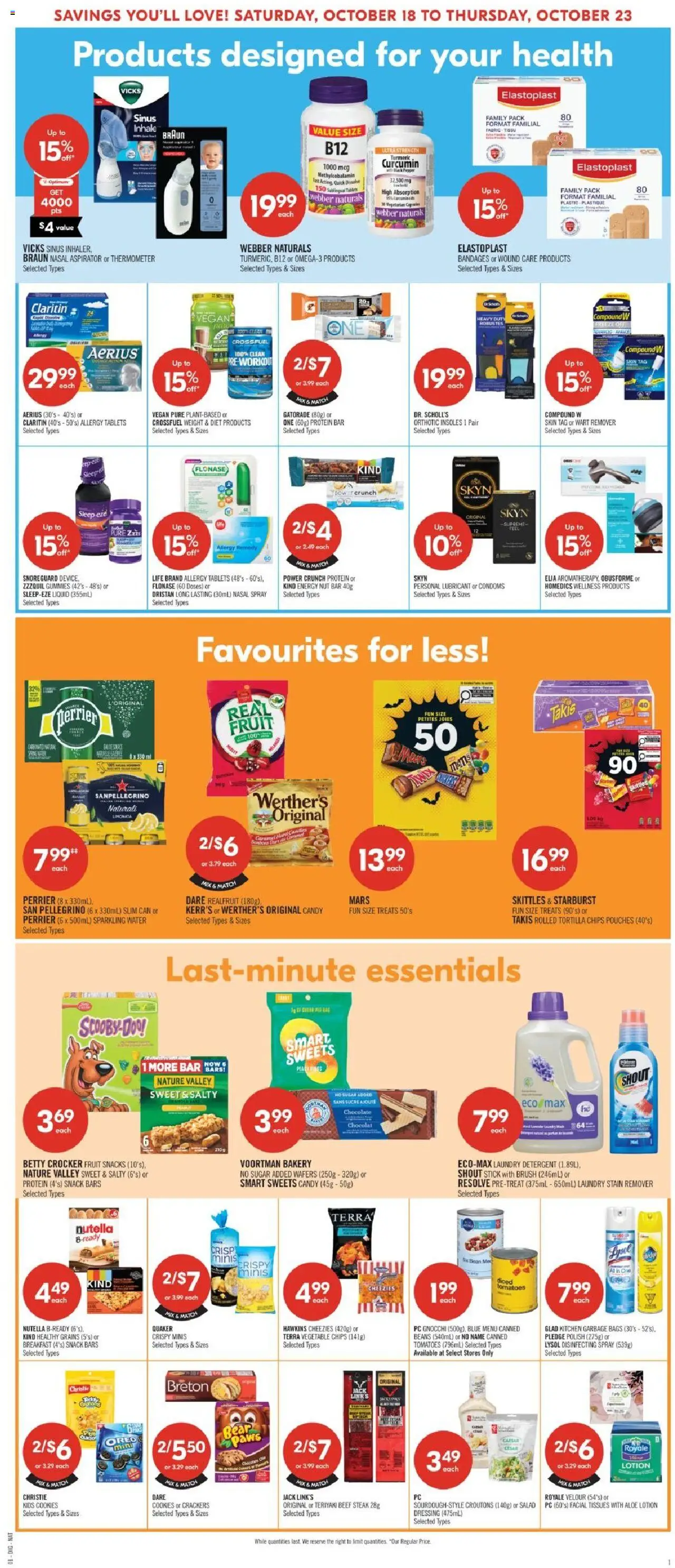 Shoppers flyer valid from 18.10.2025 | Page: 20 | Products: Cookies, Salad, PC, Thermometer