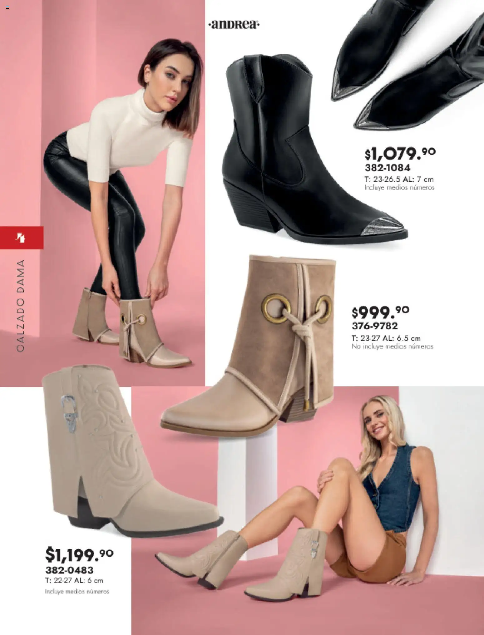 Nuevas ofertas de Andrea válidas en toda la República Mexicana desde el 16.11.2025. ¡Encuentra las mejores ofertas en Andrea catálogo Botas y botines! | Página: 4