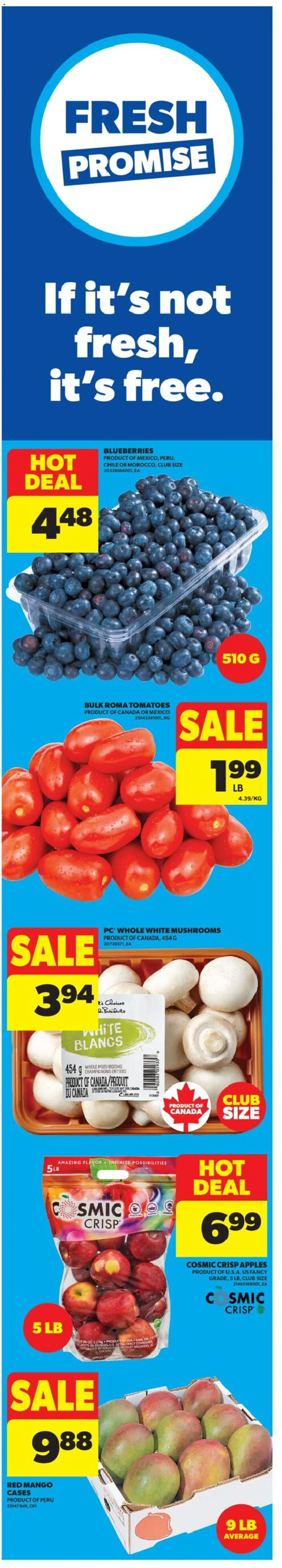 Real Canadian Superstore flyer valid from 22.01.2026 | Page: 1 | Products: Apples, Tomatoes