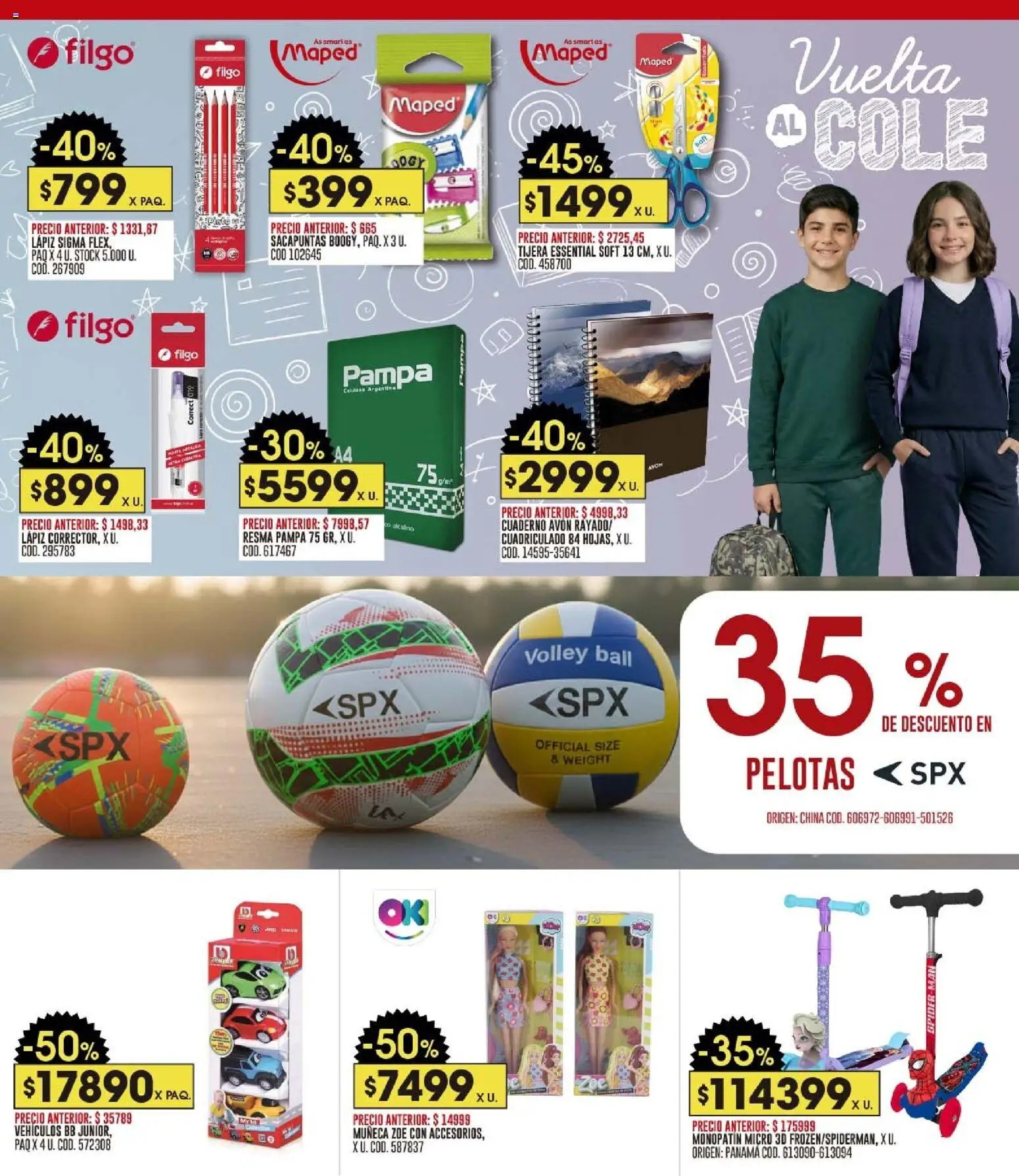 Coto - Ofertas │ válido desde el 16.02.2026 | Página: 24 | Productos: Monopatin, Sacapuntas, Tijera, Cuaderno