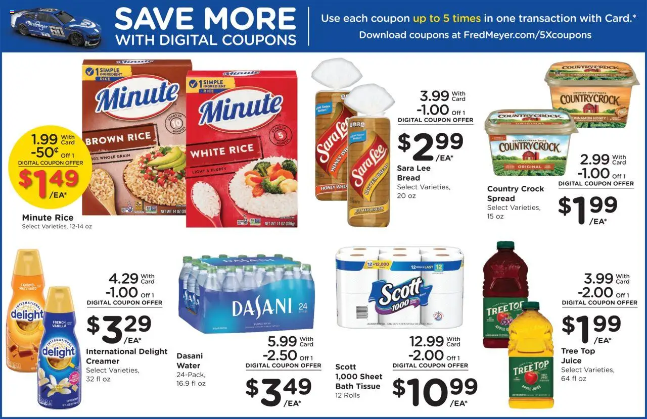 Fred Meyer Weekly Ad - valid from 08.10.2025 | Page: 13 | Products: Juice, Rice, Water, Sheet