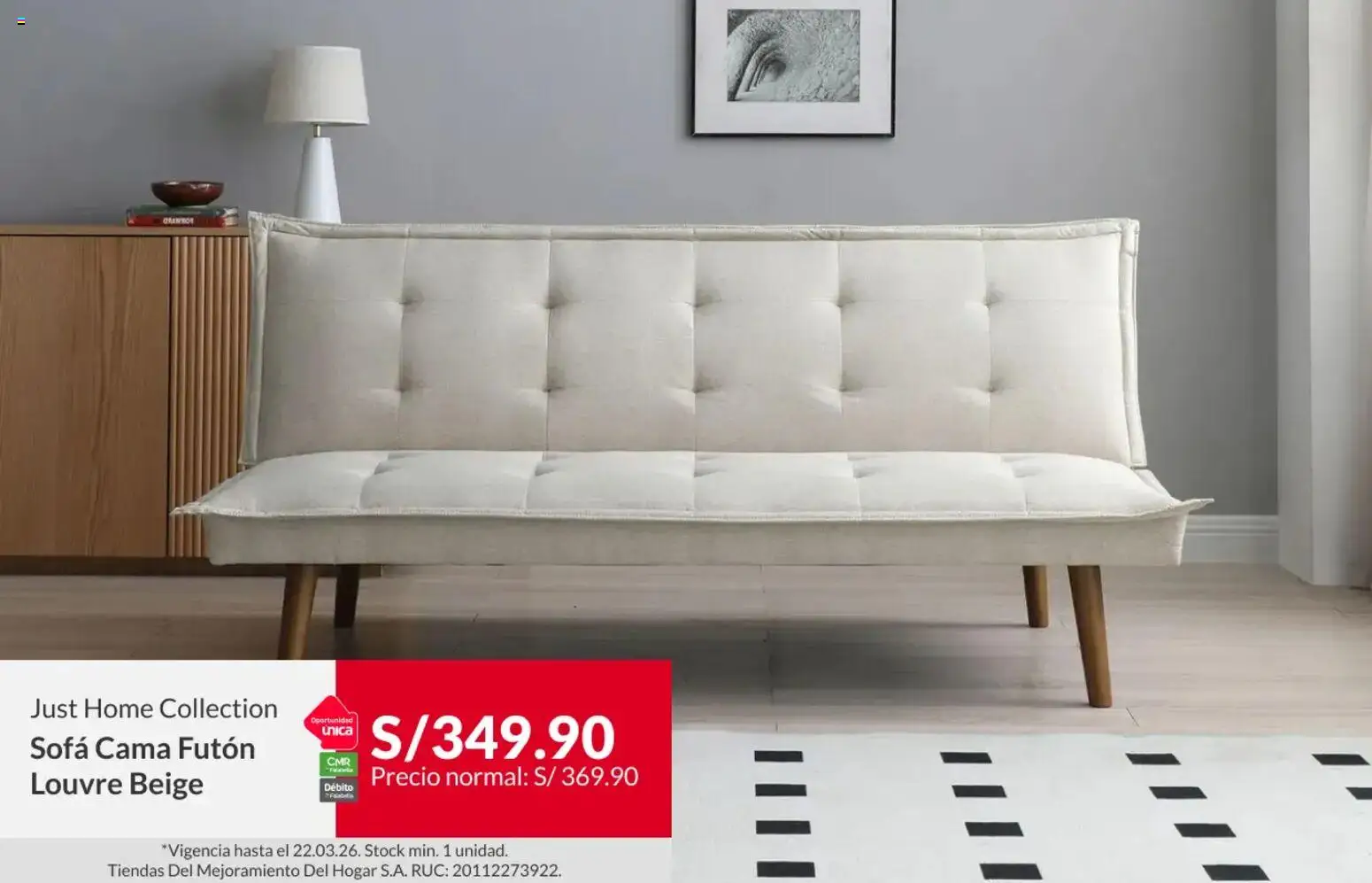 Catálogo Sodimac válido desde 16.03.2026 | Página: 1 | Productos: Cama, Sofá