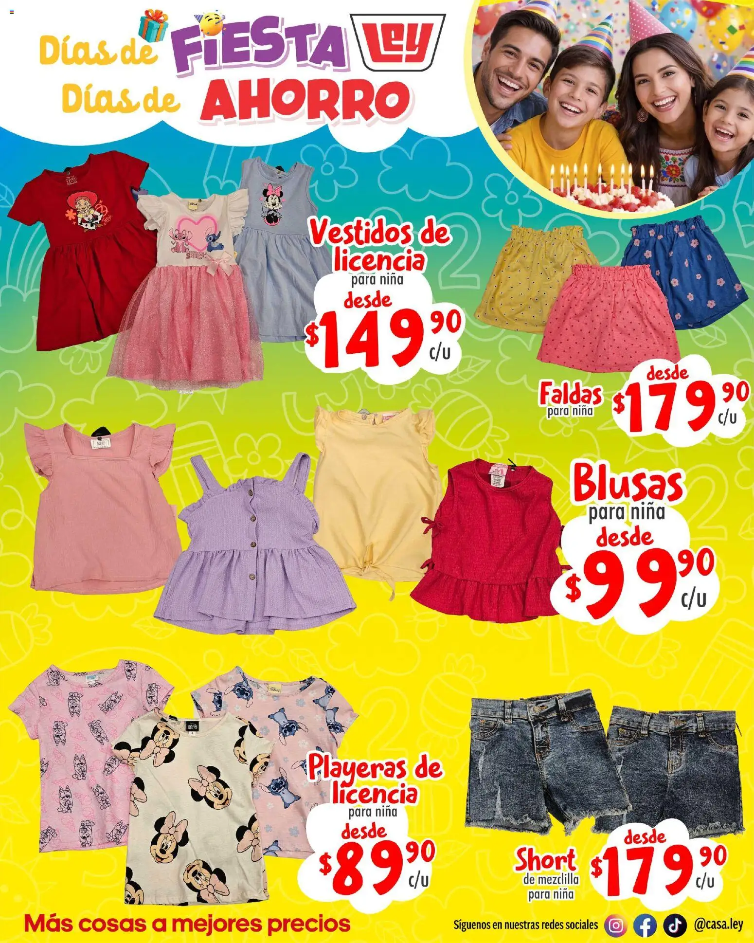 Nuevas ofertas de Casa Ley válidas en toda la República Mexicana desde el 26.04.2026. ¡Encuentra las mejores ofertas en Casa Ley folleto Casa Ley folleto Frontera suple Dia del Niño! | Página: 19 | Productos: Faldas, Short