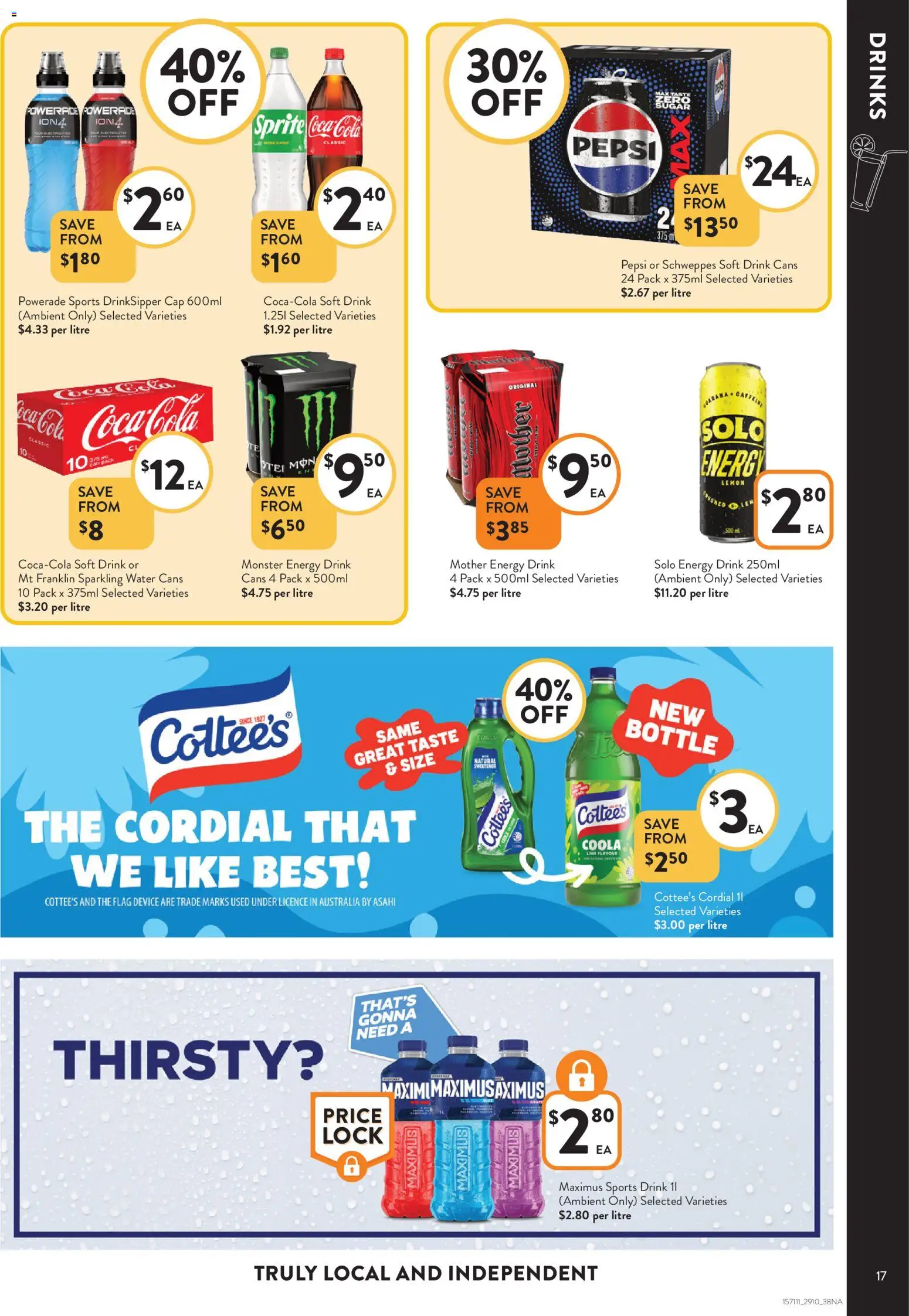 Foodworks catalogue - valid from 29.10.2025 | Page: 17 | Products: Pepsi, Water, Lemon, Device