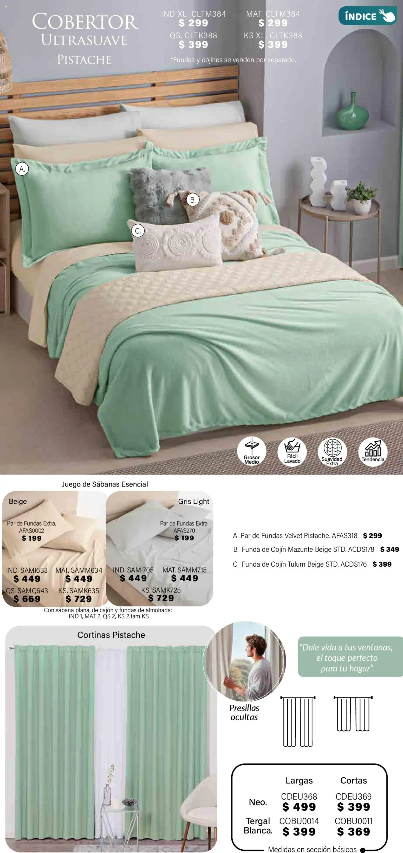 Nuevas ofertas de Colchas Concord válidas en toda la República Mexicana desde el 01.11.2025. ¡Encuentra las mejores ofertas en Colchas Concord Buen Fin! | Página: 372 | Productos: Cobertor, Funda, Sabanas, Cortinas