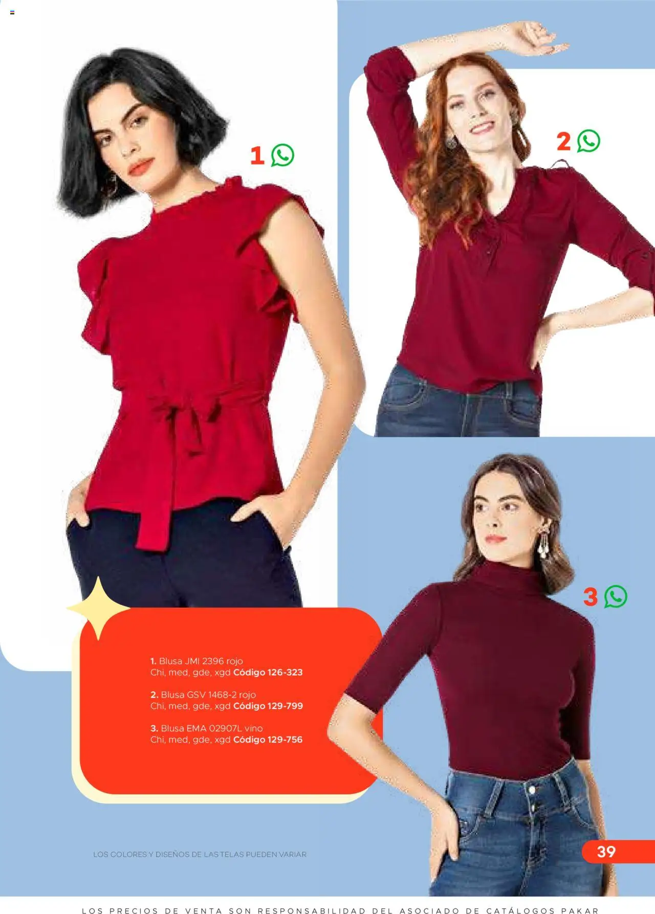 Nuevas ofertas de SC Pakar válidas en toda la República Mexicana desde el 31.01.2025. ¡Encuentra las mejores ofertas en SC Pakar catálogo Ropa! | Página: 39 | Productos: Blusa, Vino