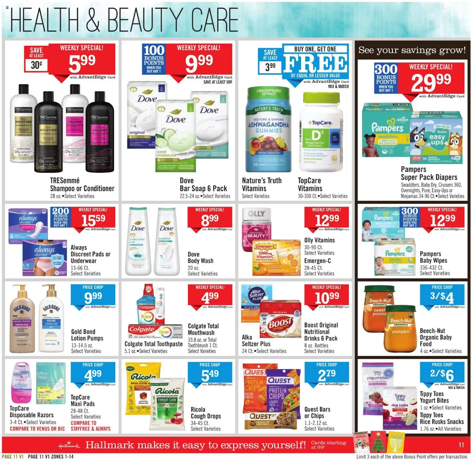 Price Chopper Weekly Ad - valid from 06.12.2025 | Page: 11 | Products: Conditioner, Toothbrush, Mouthwash, Body Wash