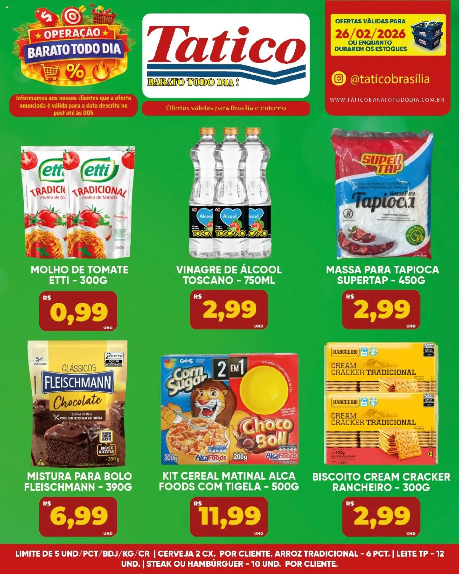 Tatico Folheto - válido de 26.02.2026 | Página: 11 | Produtos: Vinagre, Chocolate, Cerveja, Bolo